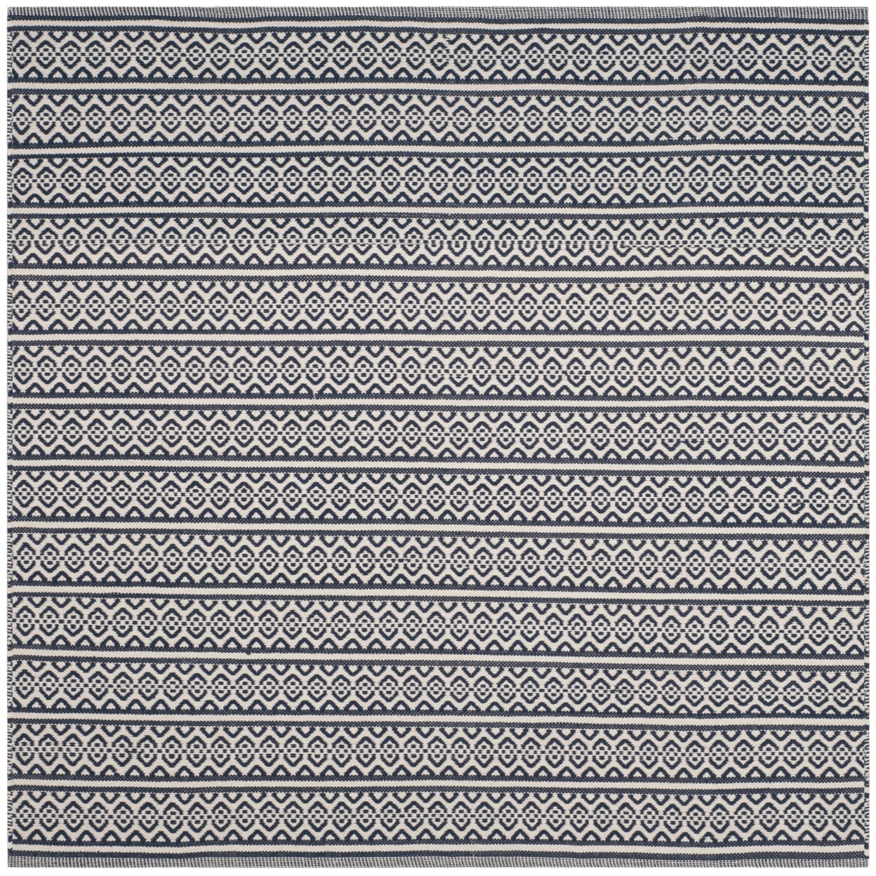 Montauk MTK341 Hand Woven Indoor Area Rug - Ivory/Navy - 6'x6' - Safavieh.