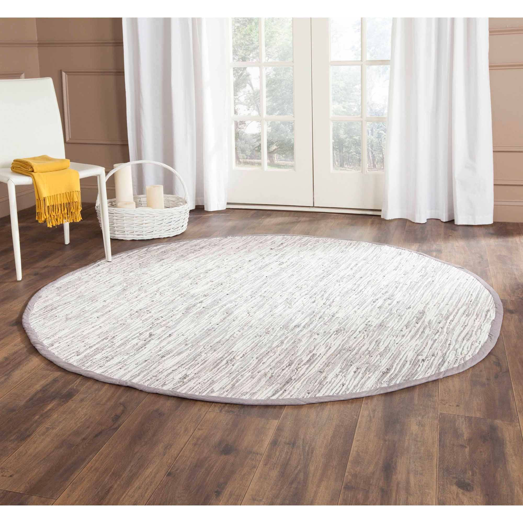 Montauk MTK753 Hand Woven Area Rug - Silver - 6' Round - Safavieh.