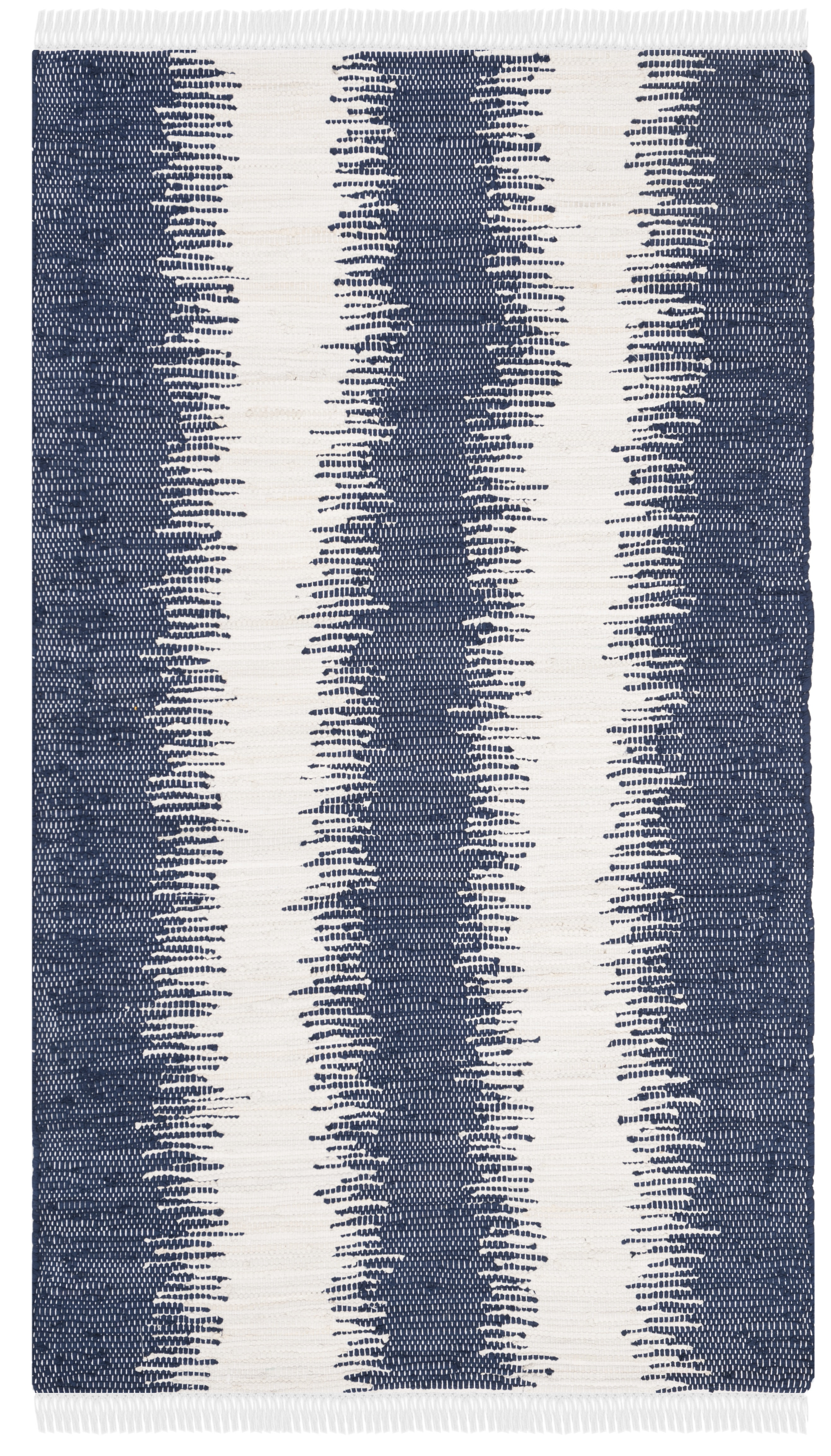Montauk MTK751 Hand Woven Indoor Area Rug - Dark Blue - 5'x7' - Safavieh