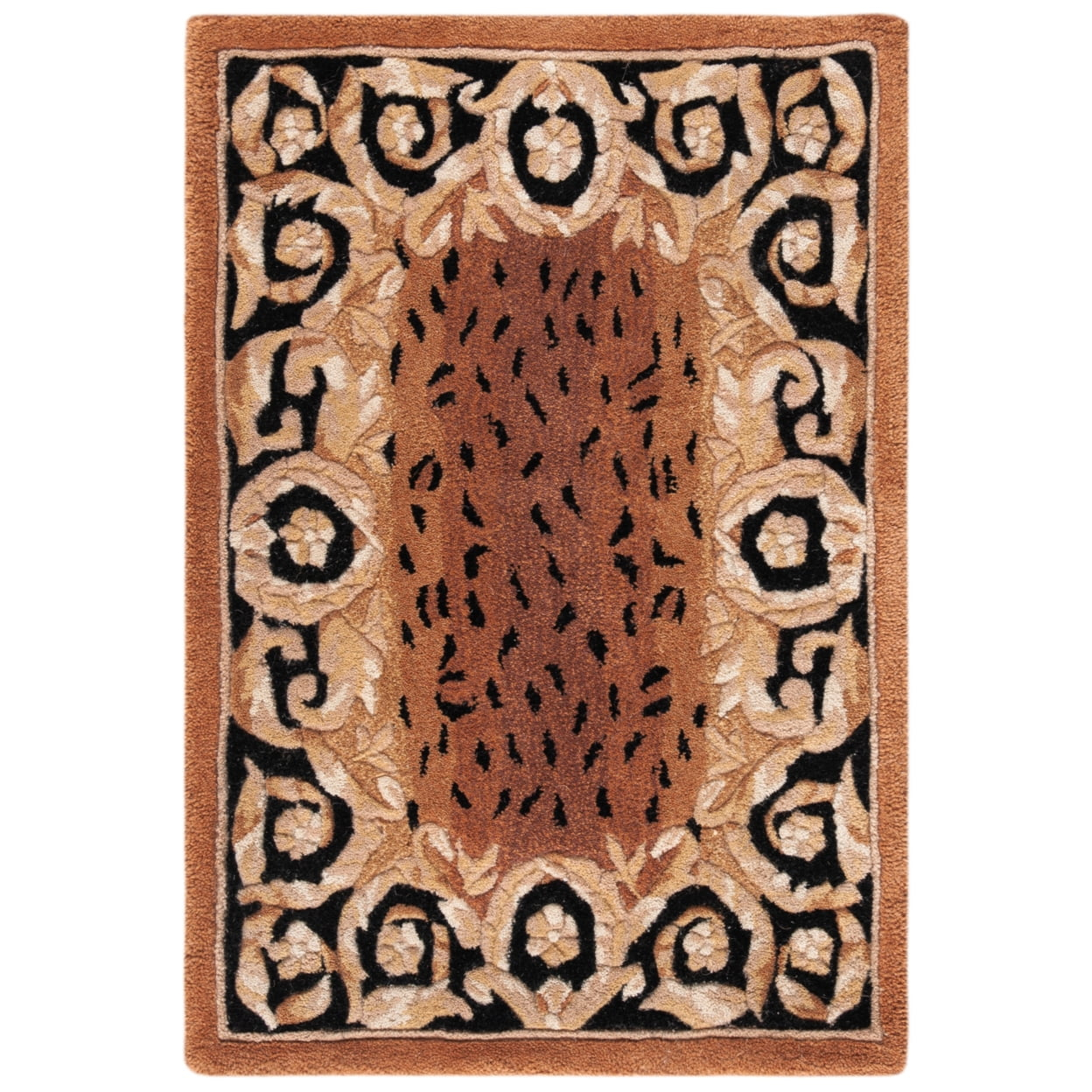 Naples NA712 Hand Tufted Accent Rug - Black/Gold - 2'x3' - Safavieh.