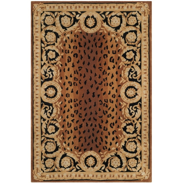 Naples NA712 Hand Tufted Area Rug - Black/Gold - 4'x6' - Safavieh.