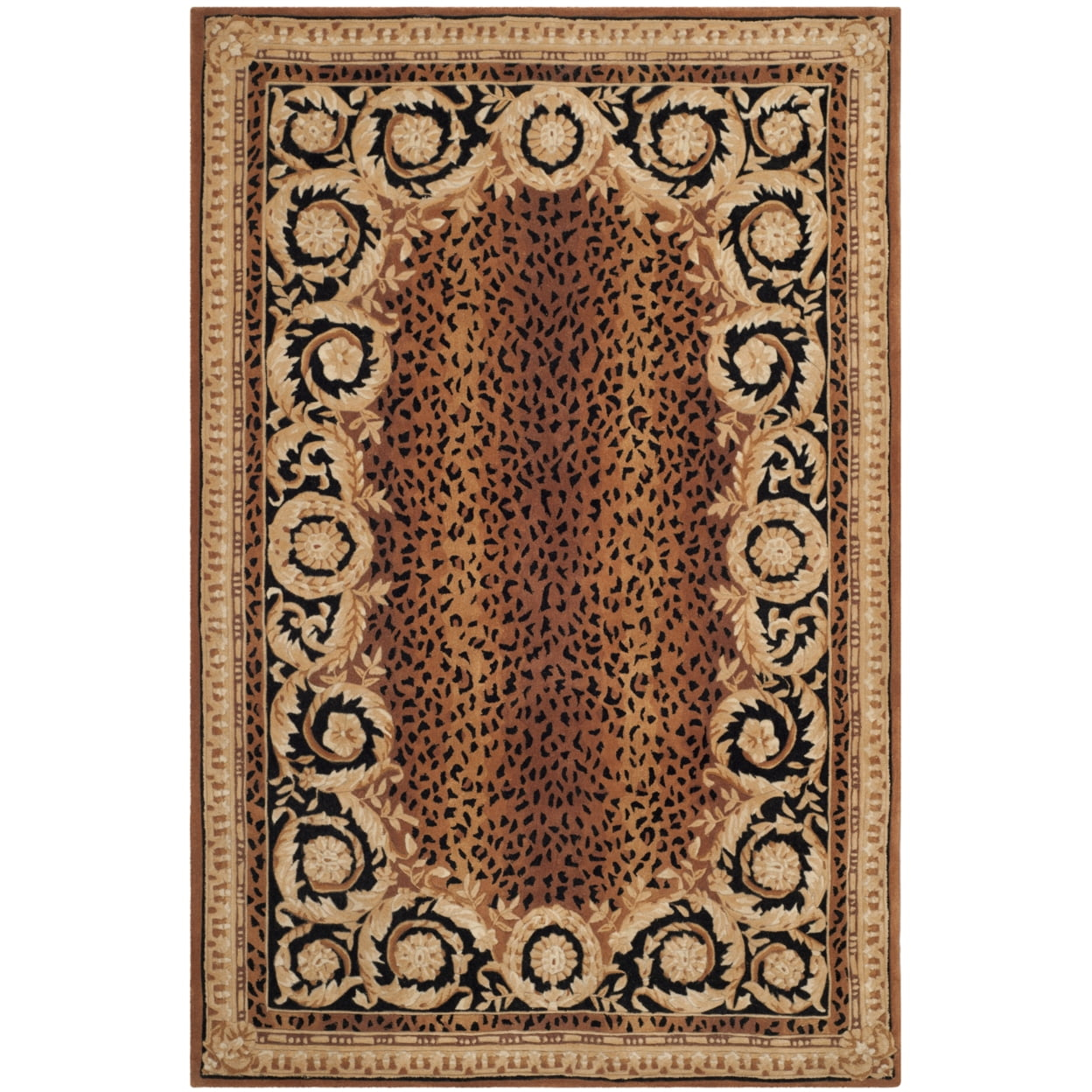 Naples NA712 Hand Tufted Area Rug - Black/Gold - 6'x9' - Safavieh.