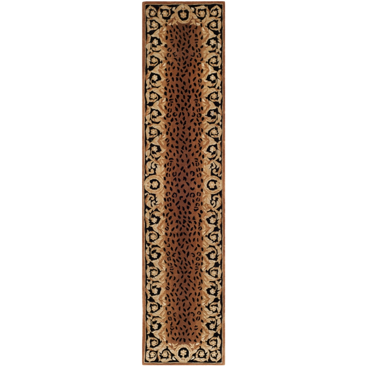 Naples NA712 Hand Tufted Runner Rug - Black/Gold - 2'6"x10' - Safavieh.