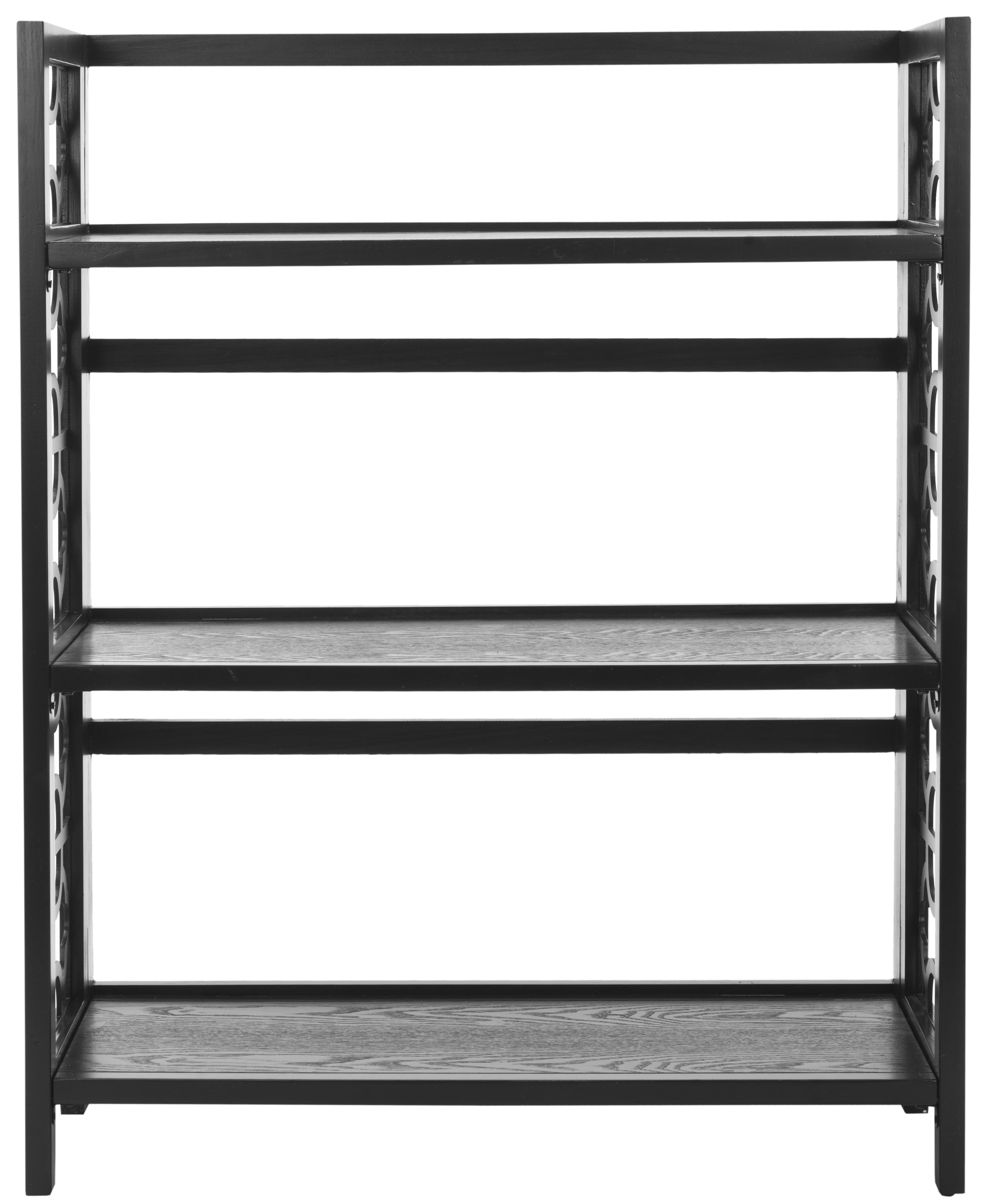 SAFAVIEH Natalie Geometric Rustic 3 Tier Low Bookcase (33.5 in. W x 13.4 in. D x 42.5 in. H)