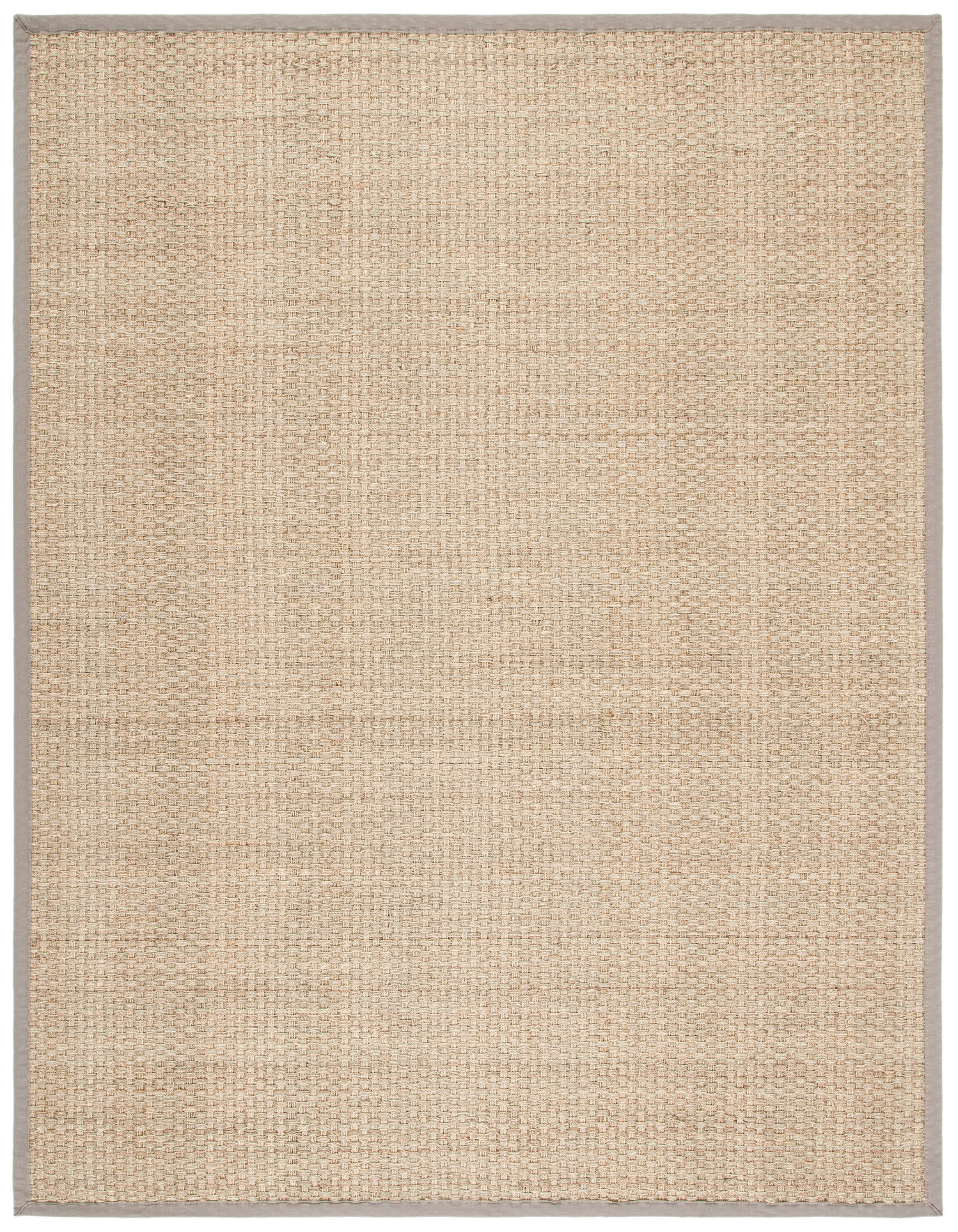 SAFAVIEH Natural Fiber Arbor Border Area Rug, Natural/Grey, 11' x 15'