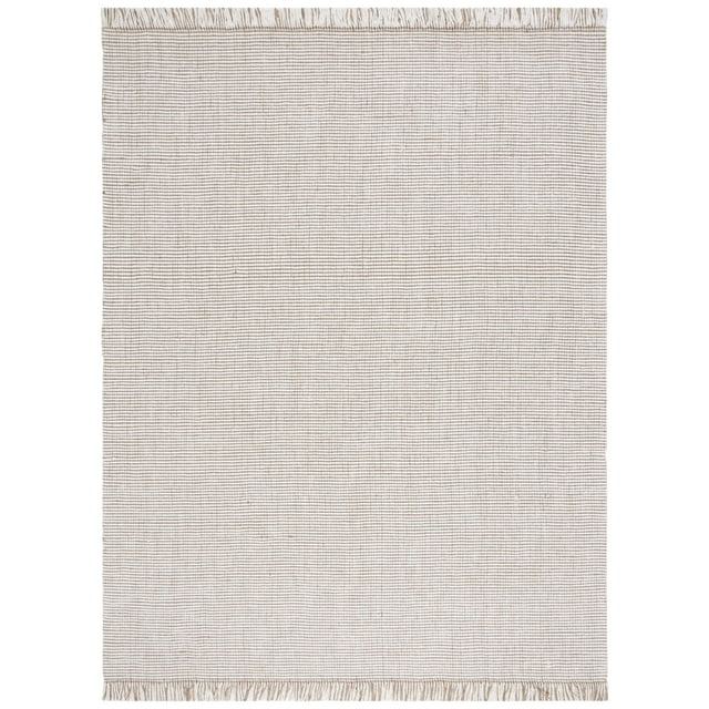 SAFAVIEH Natural Fiber Crawford Abstract Area Rug, Ivory/Natural, 9' x 12'