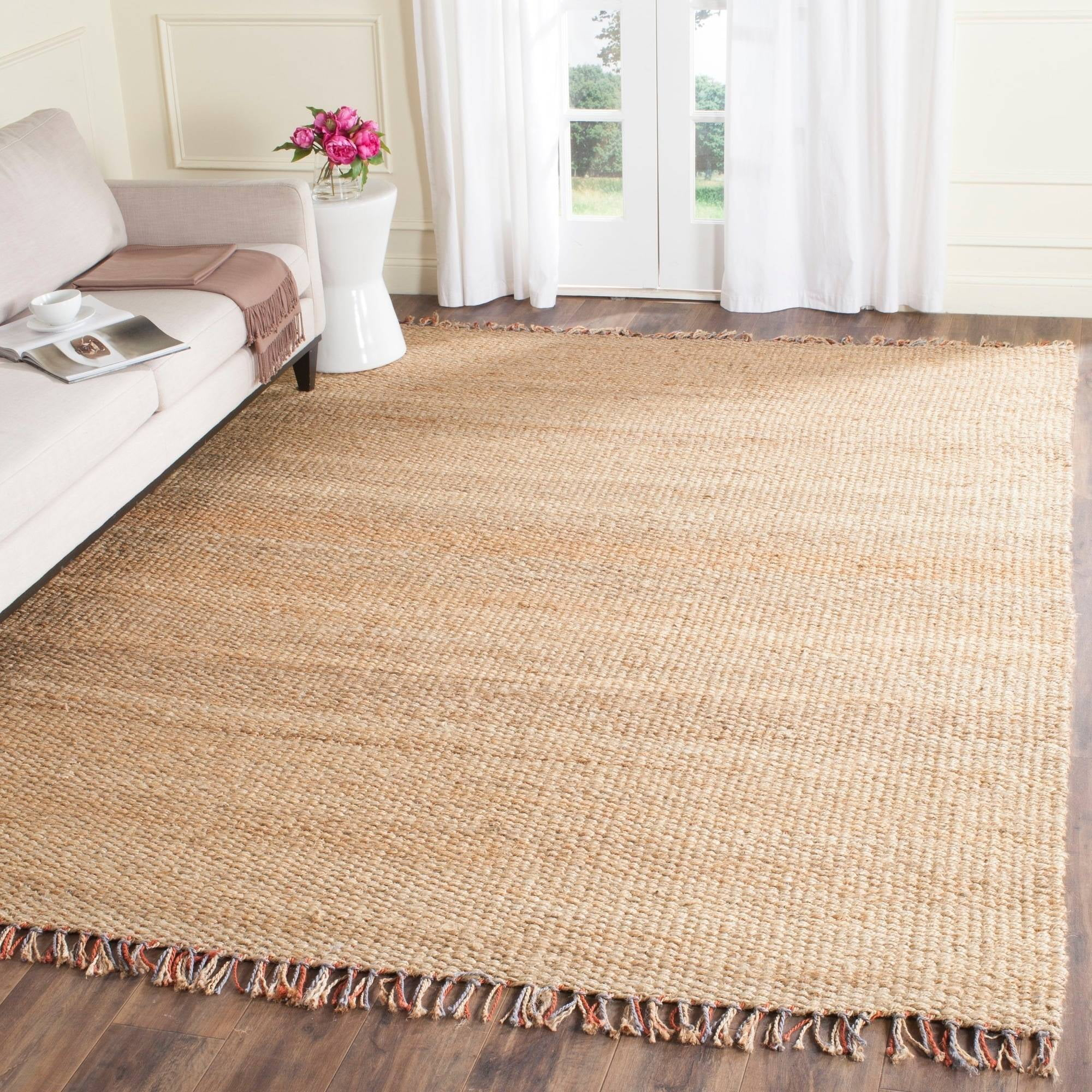 Natural Fiber NF455 Hand Woven Indoor Area Rug - Natural/Multi - 6'x6' - Safavieh.