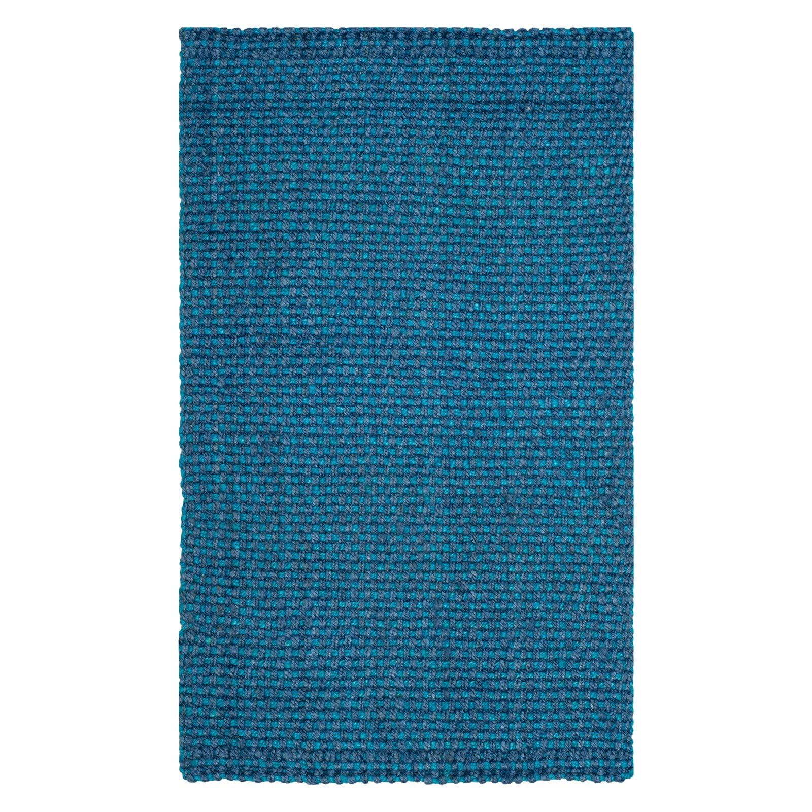SAFAVIEH Natural Fiber Geraldine Geometric Jute Area Rug, Blue, 6' x 6' Square
