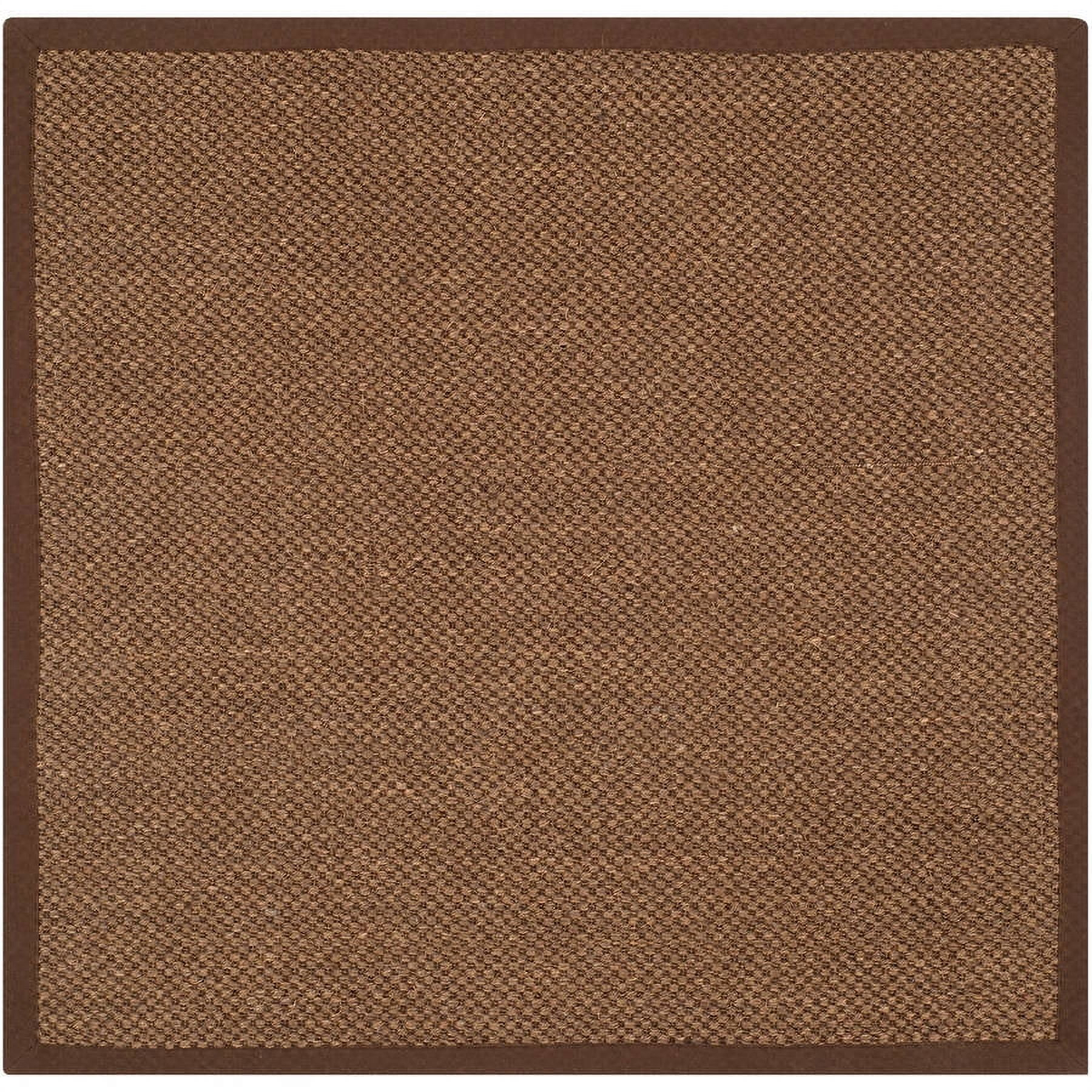 Natural Fiber NF443 Power Loomed Area Rug - Brown/Brown - 6'x6' - Safavieh.