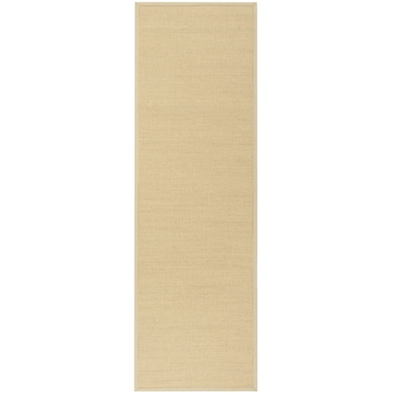 SAFAVIEH Natural Fiber Keane Solid Runner Rug, Natural/Ivory, 2'6" x 10'