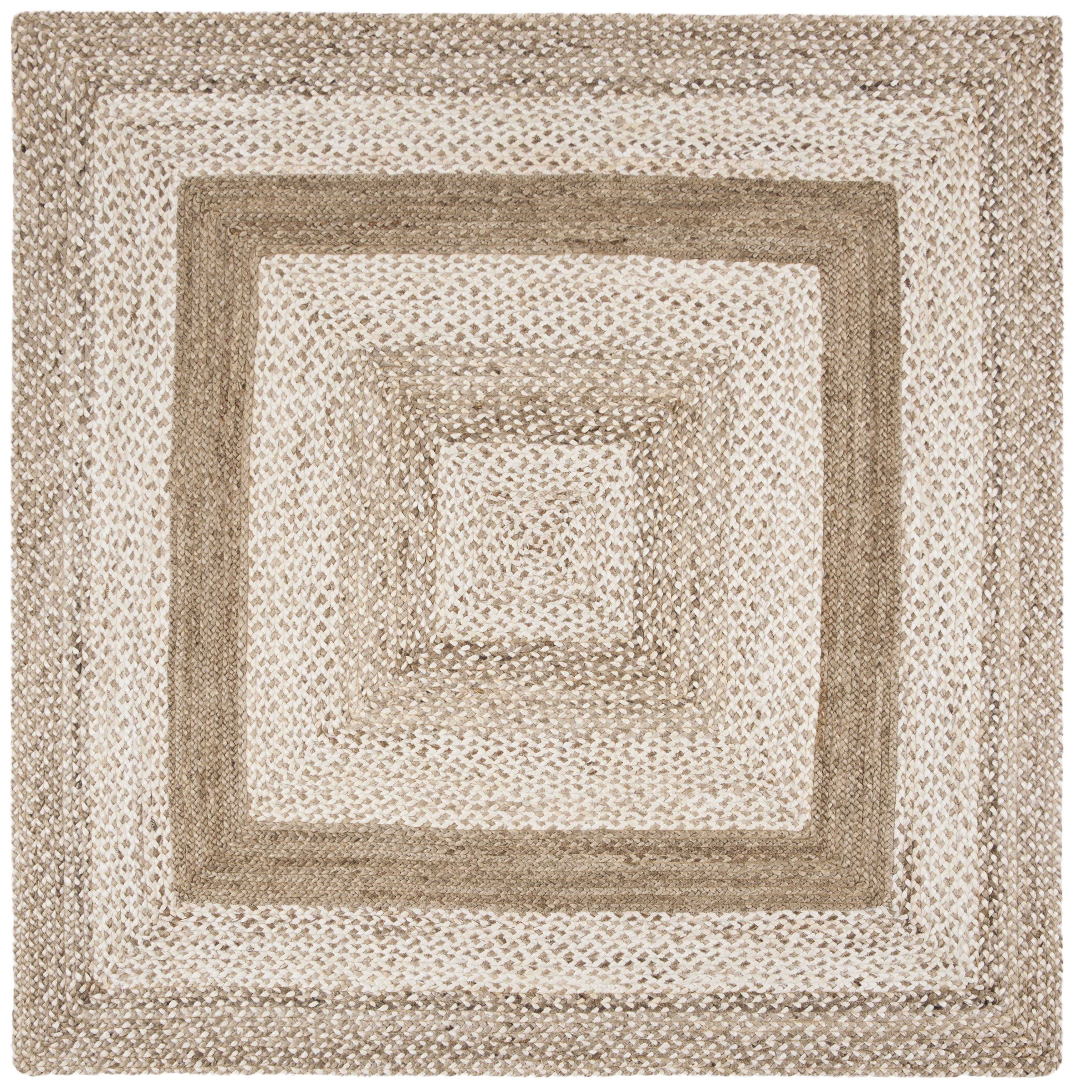 Natural Fiber NF884 Hand Woven Indoor Area Rug - Grey/Ivory - 6'x6' - Safavieh