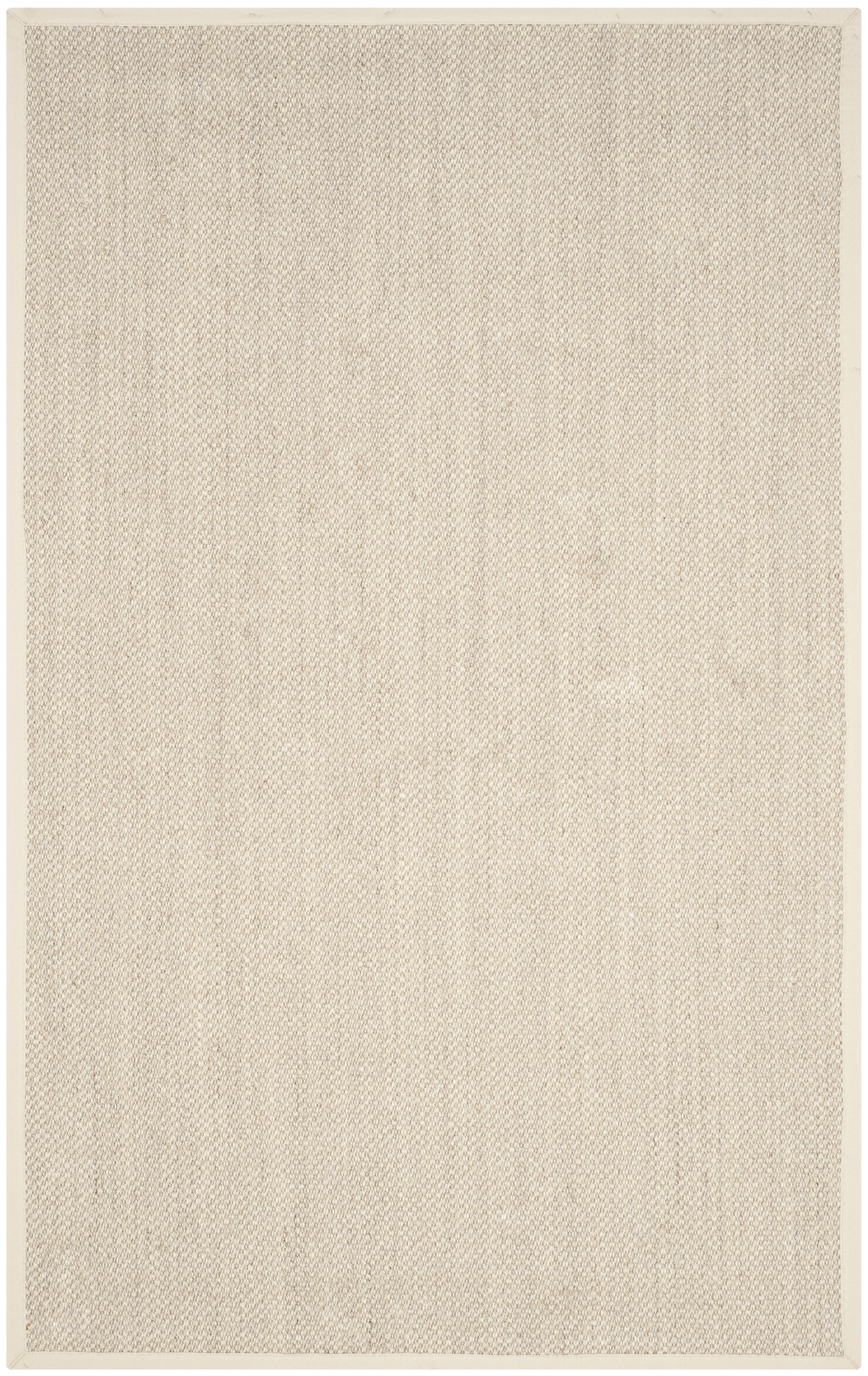 SAFAVIEH Natural Fiber Kentigern Border Seagrass Area Rug, Marble/Beige, 2'6" x 4'