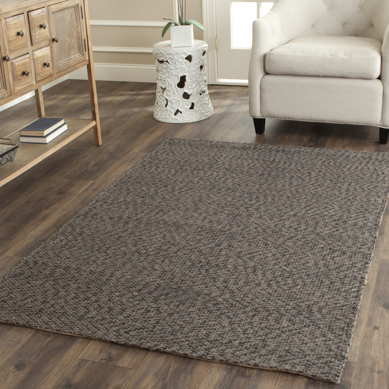 Natural Fiber NF448 Hand Woven Indoor Area Rug - Grey/Grey - 8'x10' - Safavieh.