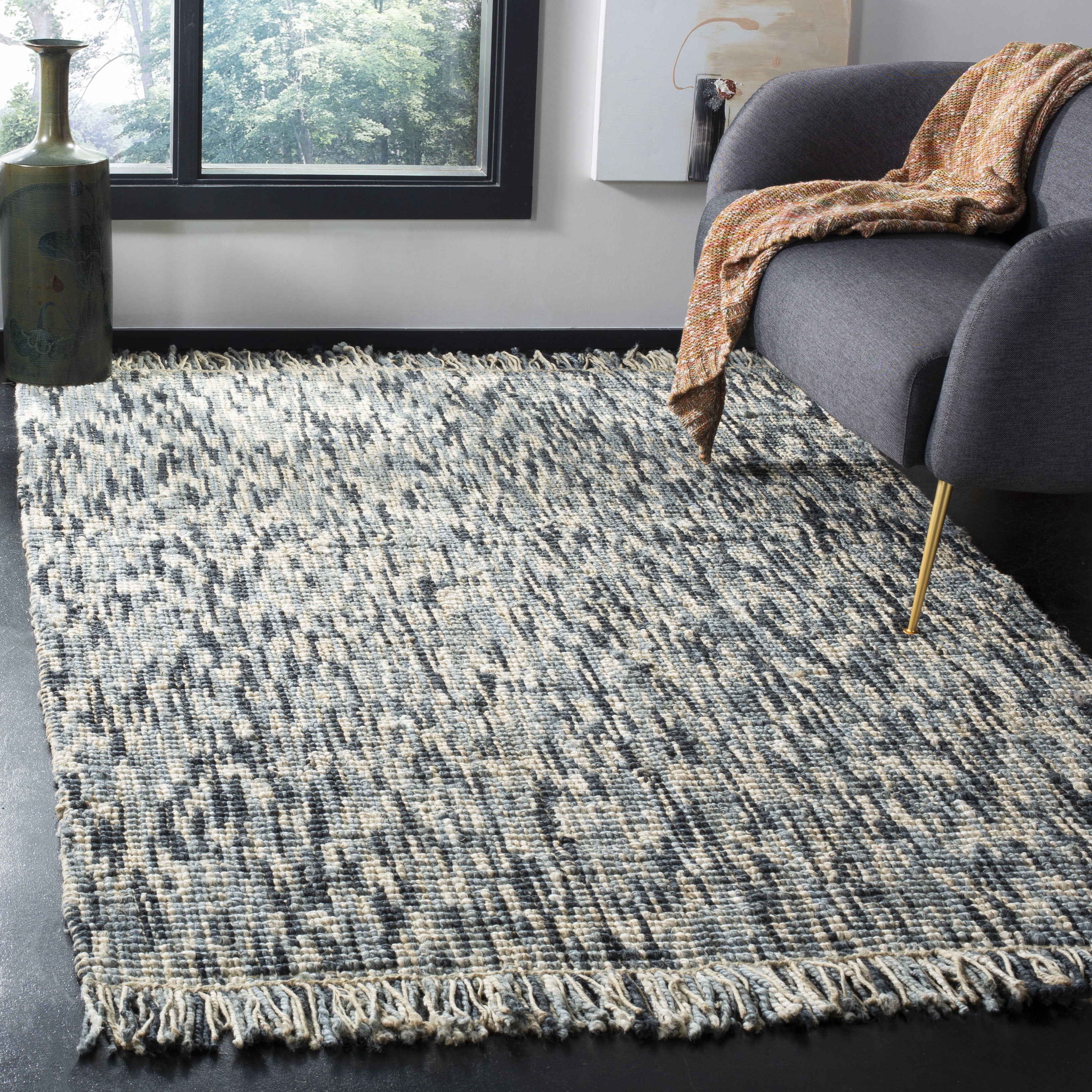 Natural Fiber NF869 Hand Woven Area Rug - Blue/Ivory - 8'x10' - Safavieh.