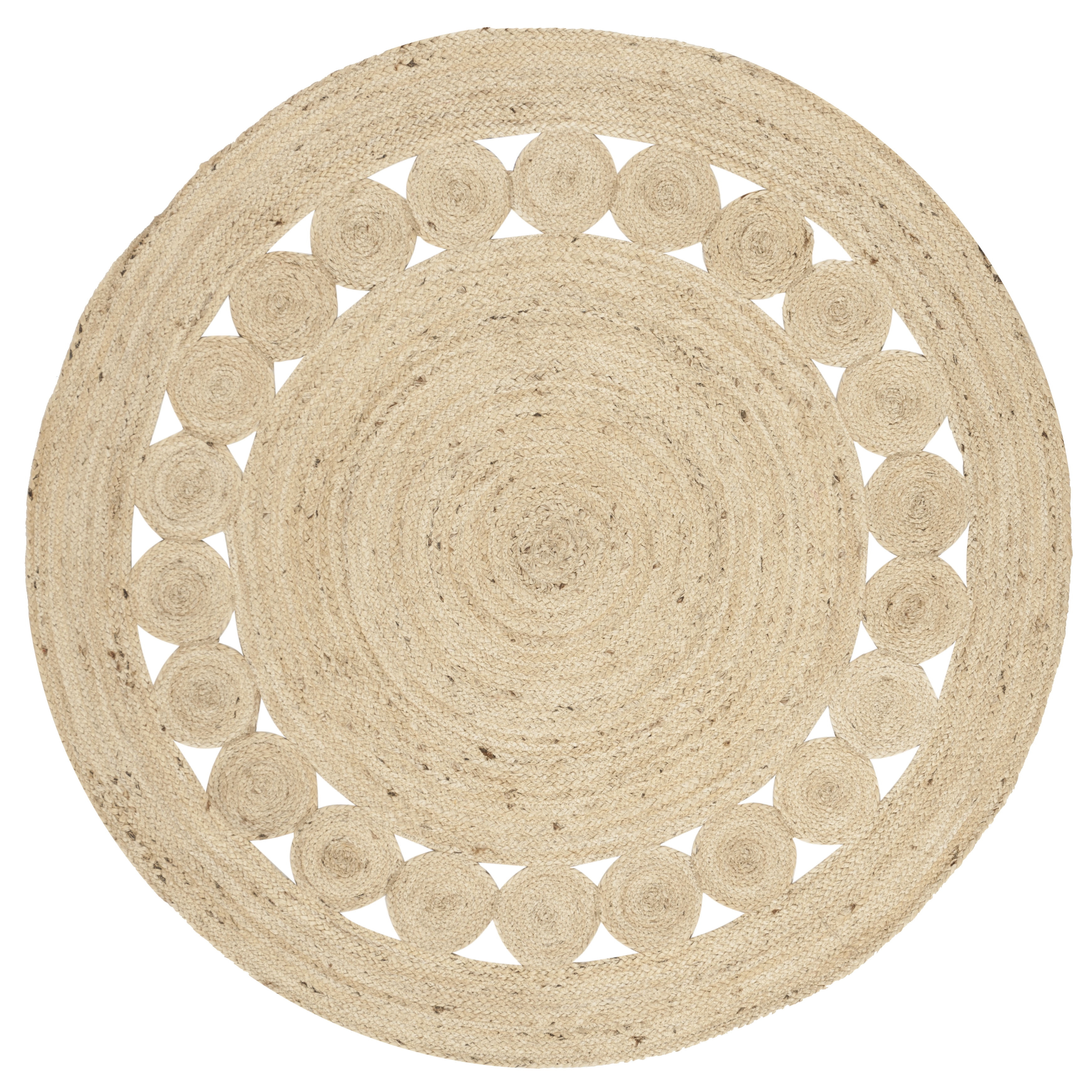 Natural Fiber NF364 Hand Woven Indoor Accent Rug - Ivory - 3' Round - Safavieh.