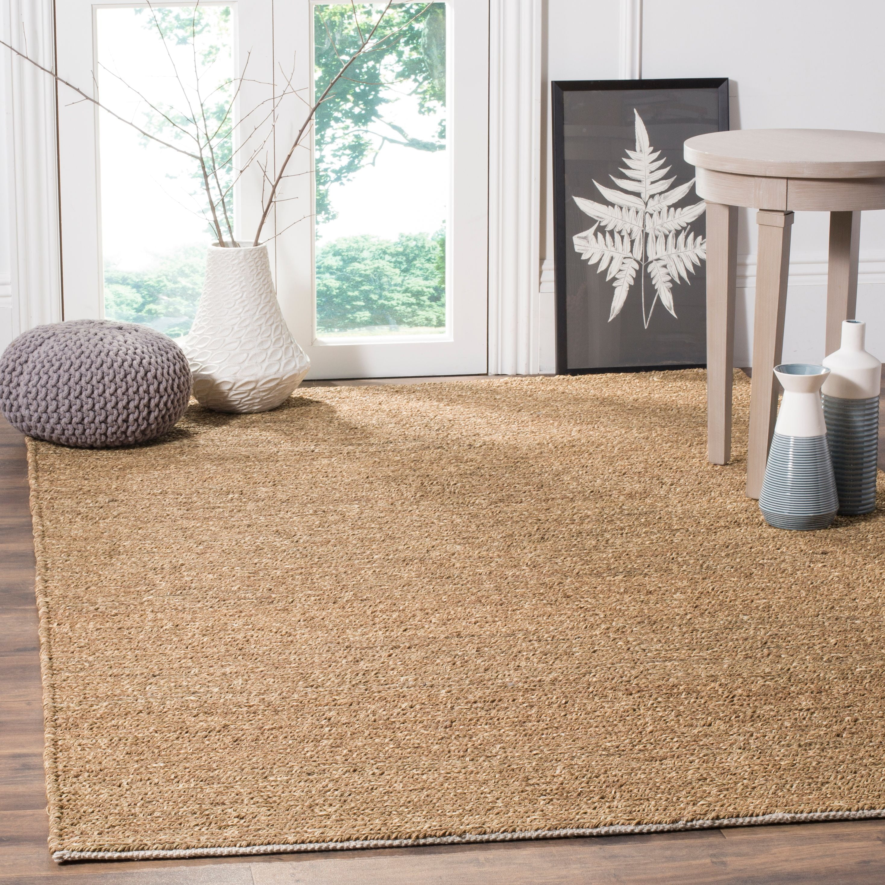 Natural Fiber NF510 Hand Woven Indoor Area Rug - Natural - 6'x6' - Safavieh.