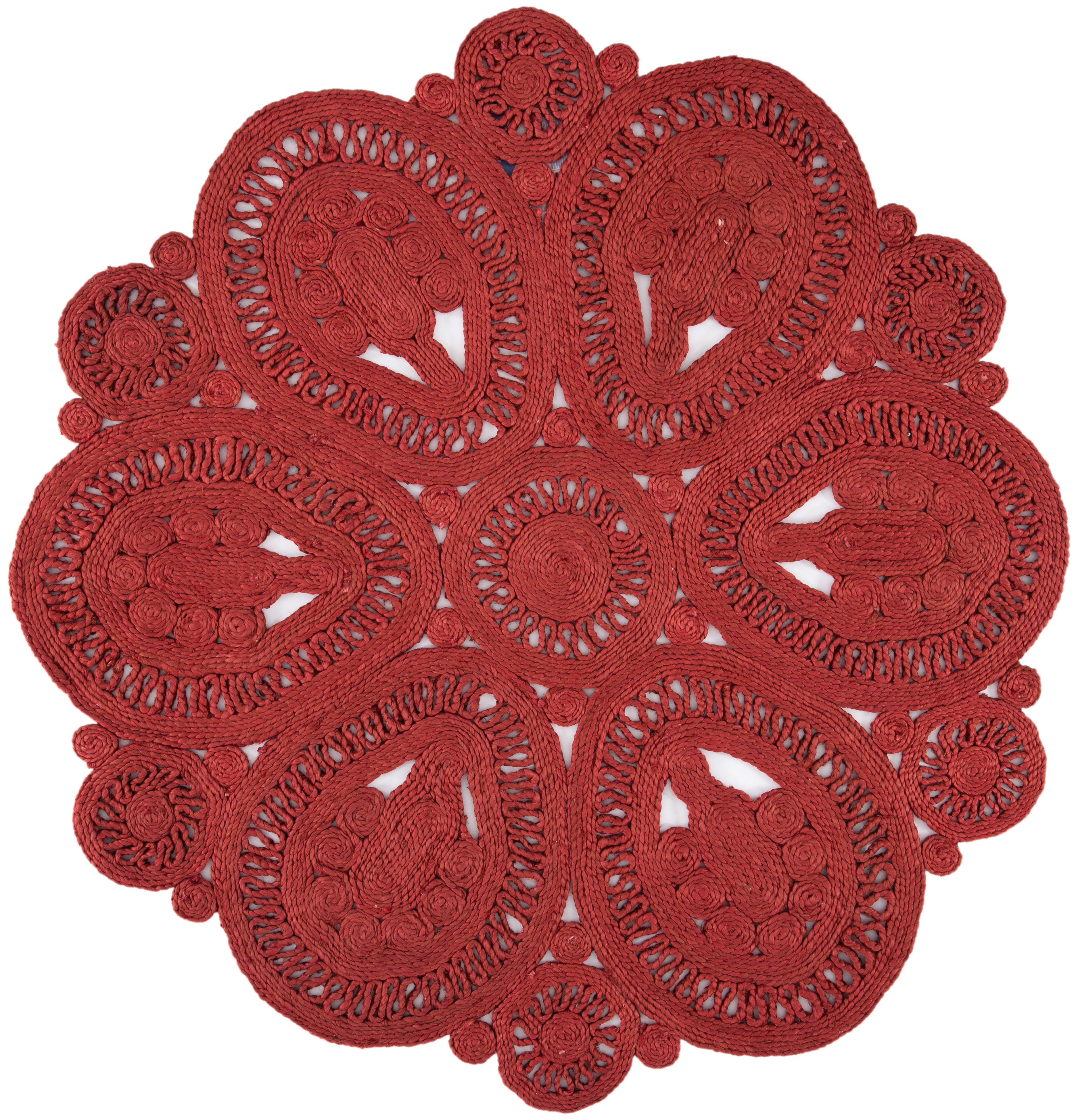 Natural Fiber NF360 Hand Woven Indoor Area Rug - Rust - 5' Round - Safavieh