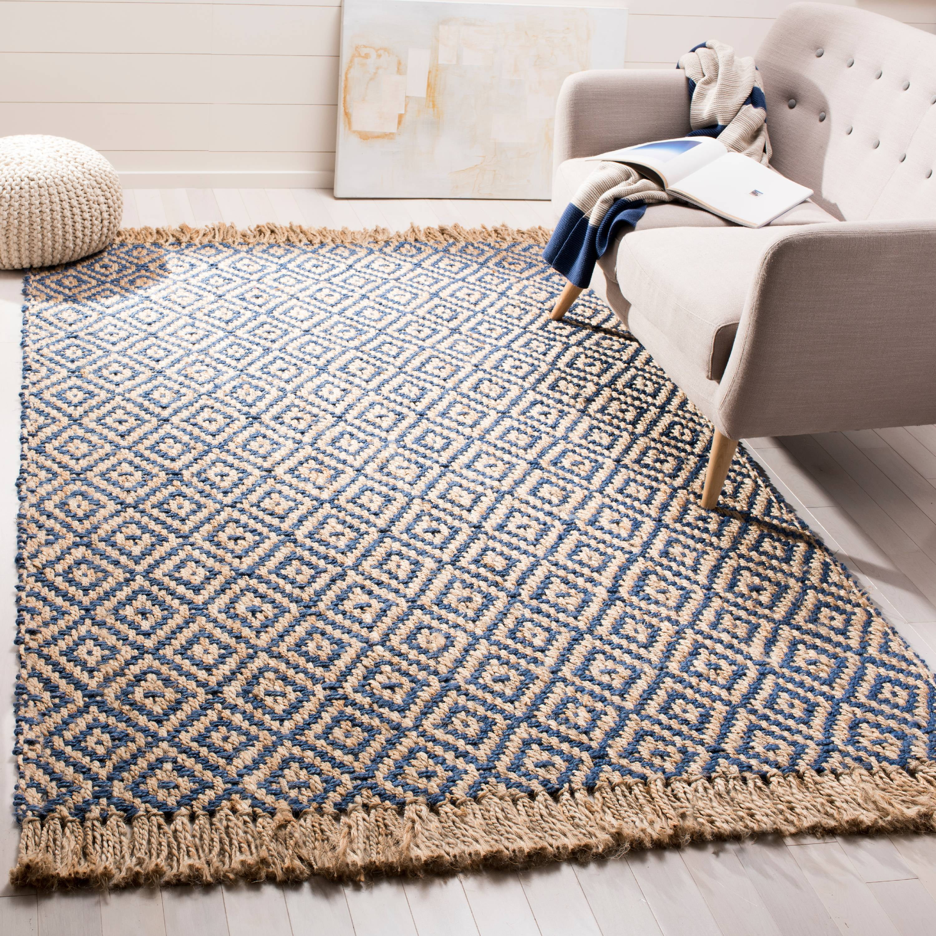 Derr Natural Fiber Hand Woven Jute Geometric Rug