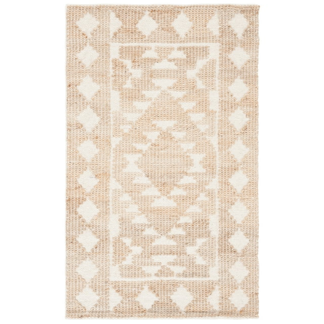 SAFAVIEH Natural Fiber Wesley Solid Area Rug, Ivory/Natural, 3' x 5'