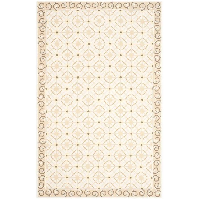 Newport NPT443 Hand Hooked Area Rug - Taupe/Beige - 5'6"x8'6" - Safavieh.