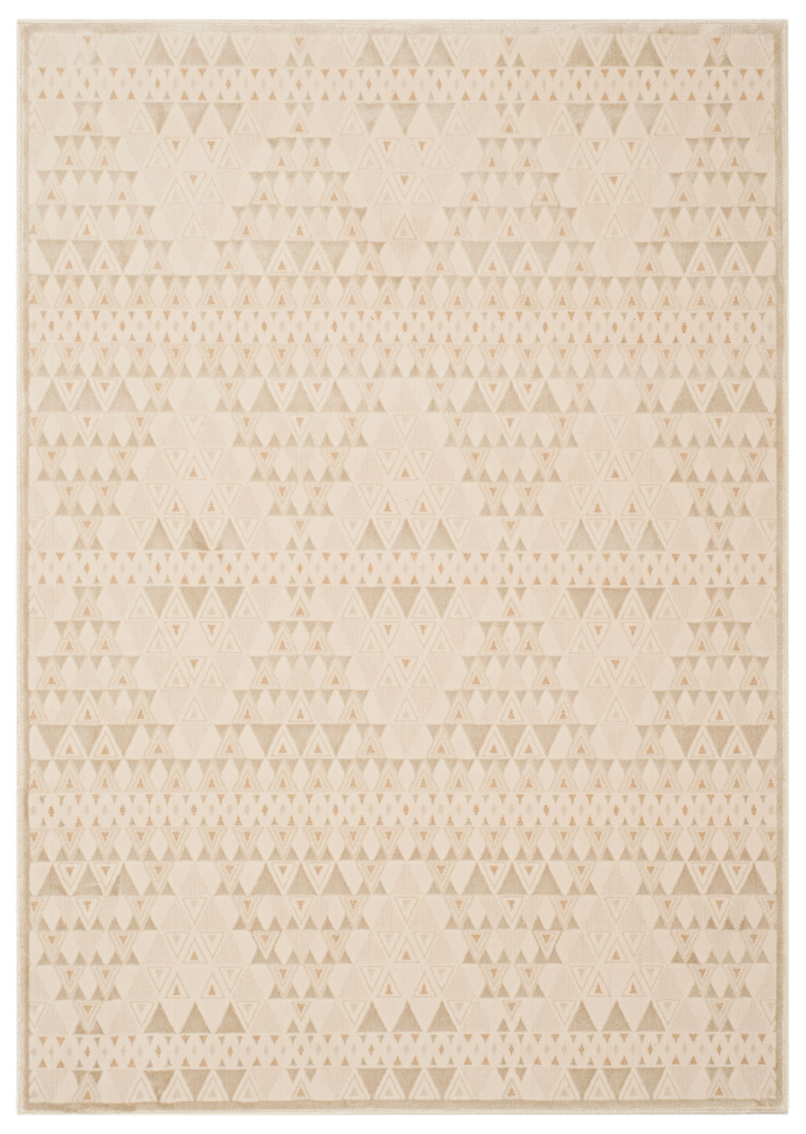 SAFAVIEH Noble Serrena Geometric Area Rug, Light Beige/Cream, 3'3" x 4'7"