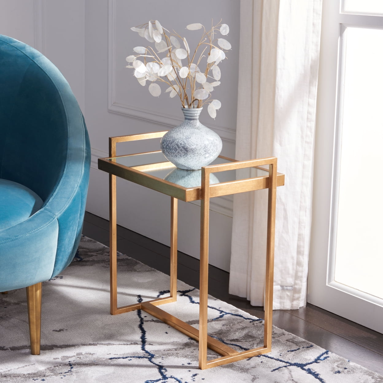 Noland Accent Table - Gold/Mirror - Safavieh.
