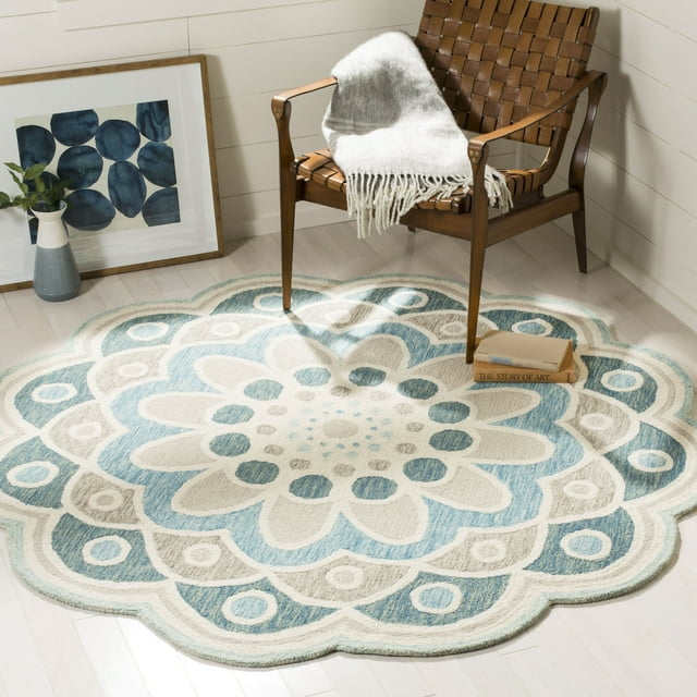 SAFAVIEH Novelty NOV101A Handmade Grey / Blue Rug