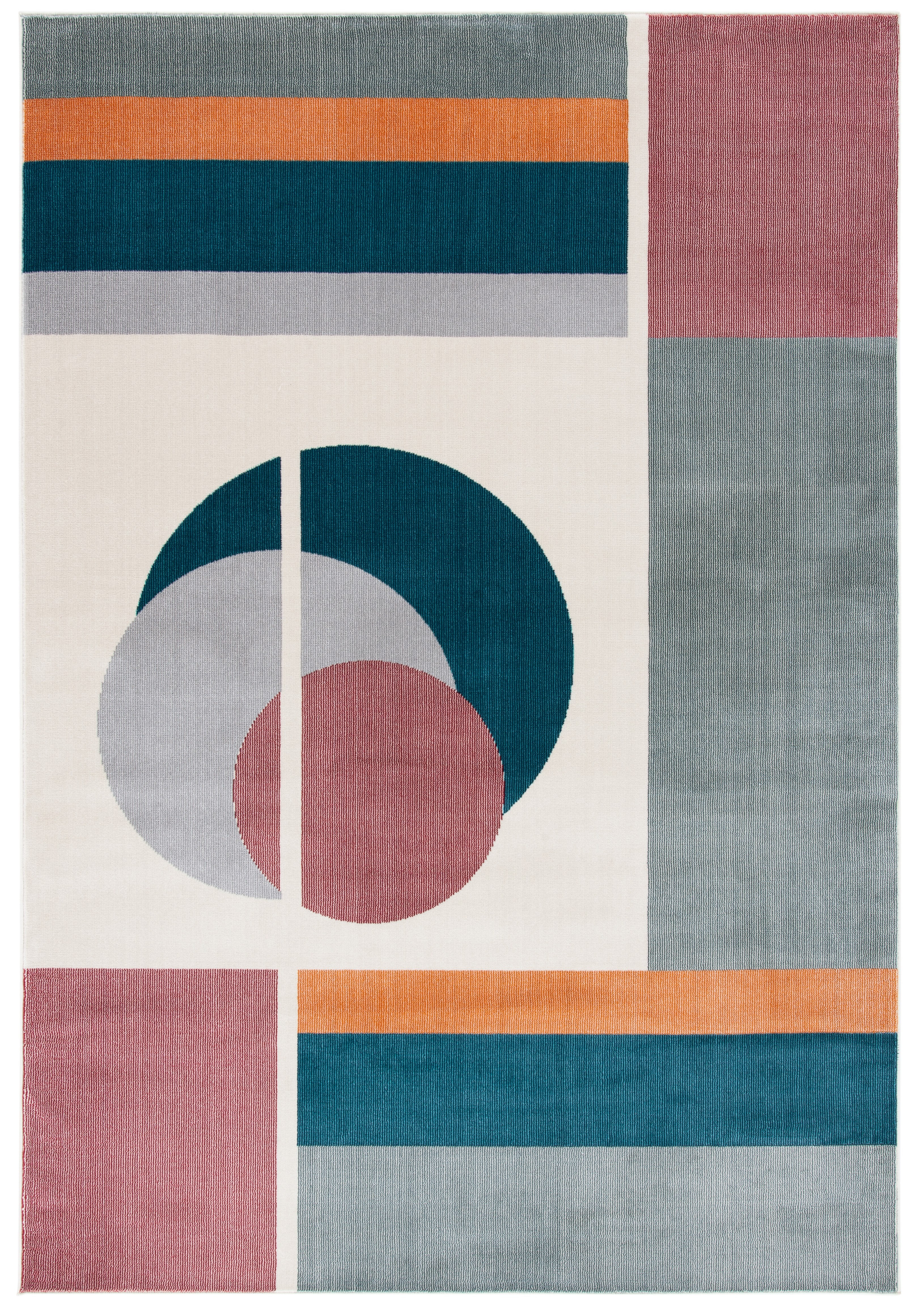 SAFAVIEH Orwell Clarence Abstract Area Rug, Beige/Dark Teal, 9' x 12'