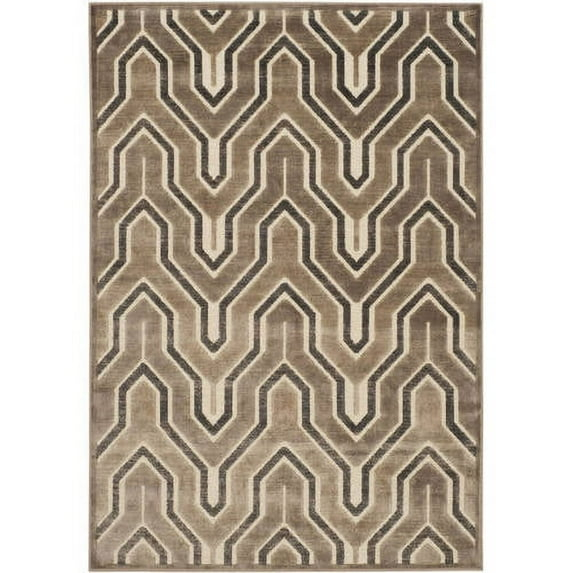 SAFAVIEH Paradise Edwyna Geometric Tessellation Area Rug, Camel/Cream, 4' x 5'7"