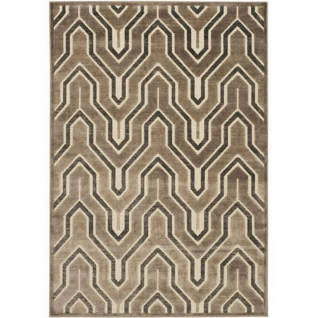 SAFAVIEH Paradise Edwyna Geometric Tessellation Area Rug, Camel/Cream, 4' x 5'7"