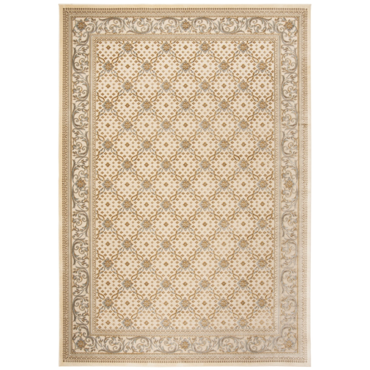SAFAVIEH Paradise Jonette Geometric Floral Area Rug, Cream, 3'3" x 4'7"
