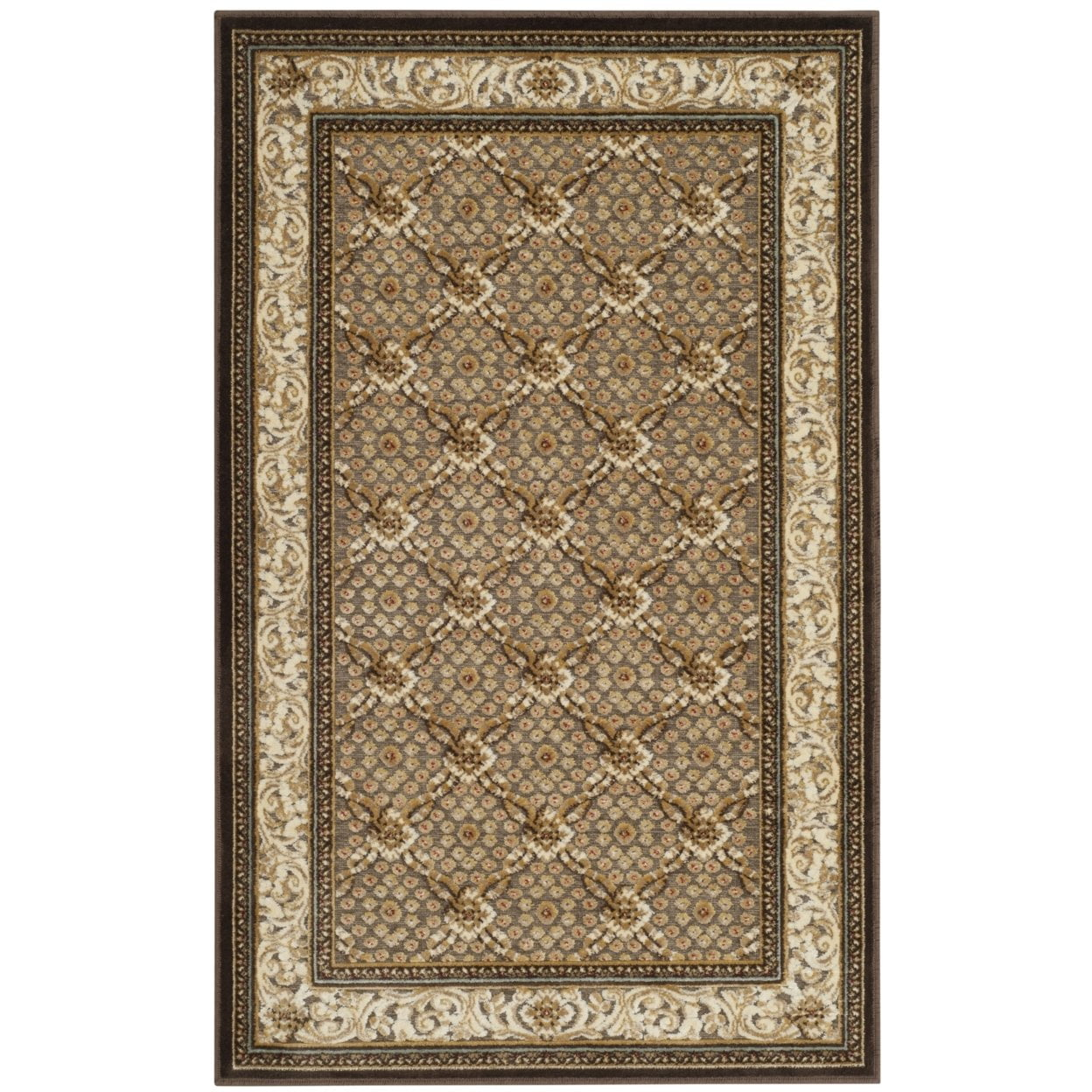 SAFAVIEH Paradise Jonette Geometric Floral Area Rug, Dark Brown, 8' x 11'2"