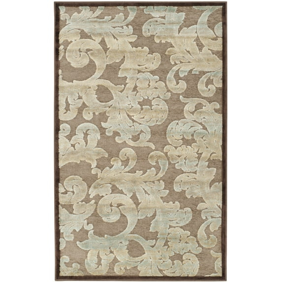 SAFAVIEH Paradise Kalisha Floral Area Rug, Dark Brown, 5'3" x 7'6"