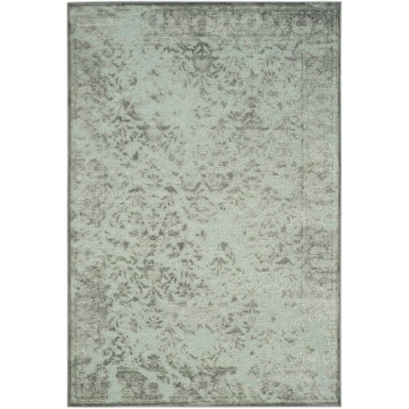SAFAVIEH Paradise Konnor Traditional Area Rug, Light Grey/Spruce, 4' x 5'7"