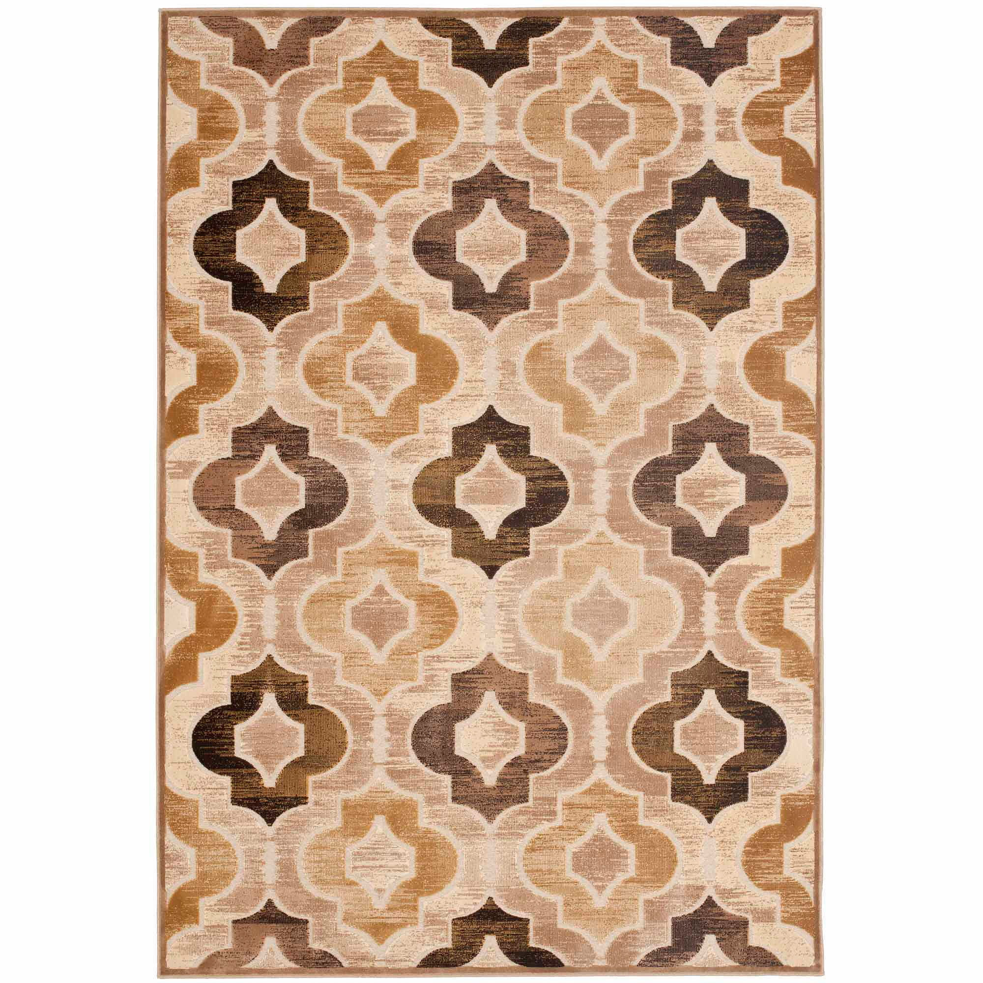 SAFAVIEH Paradise Lakisha Geometric Tessellation Area Rug, Taupe/Multi, 5'3" x 7'6"
