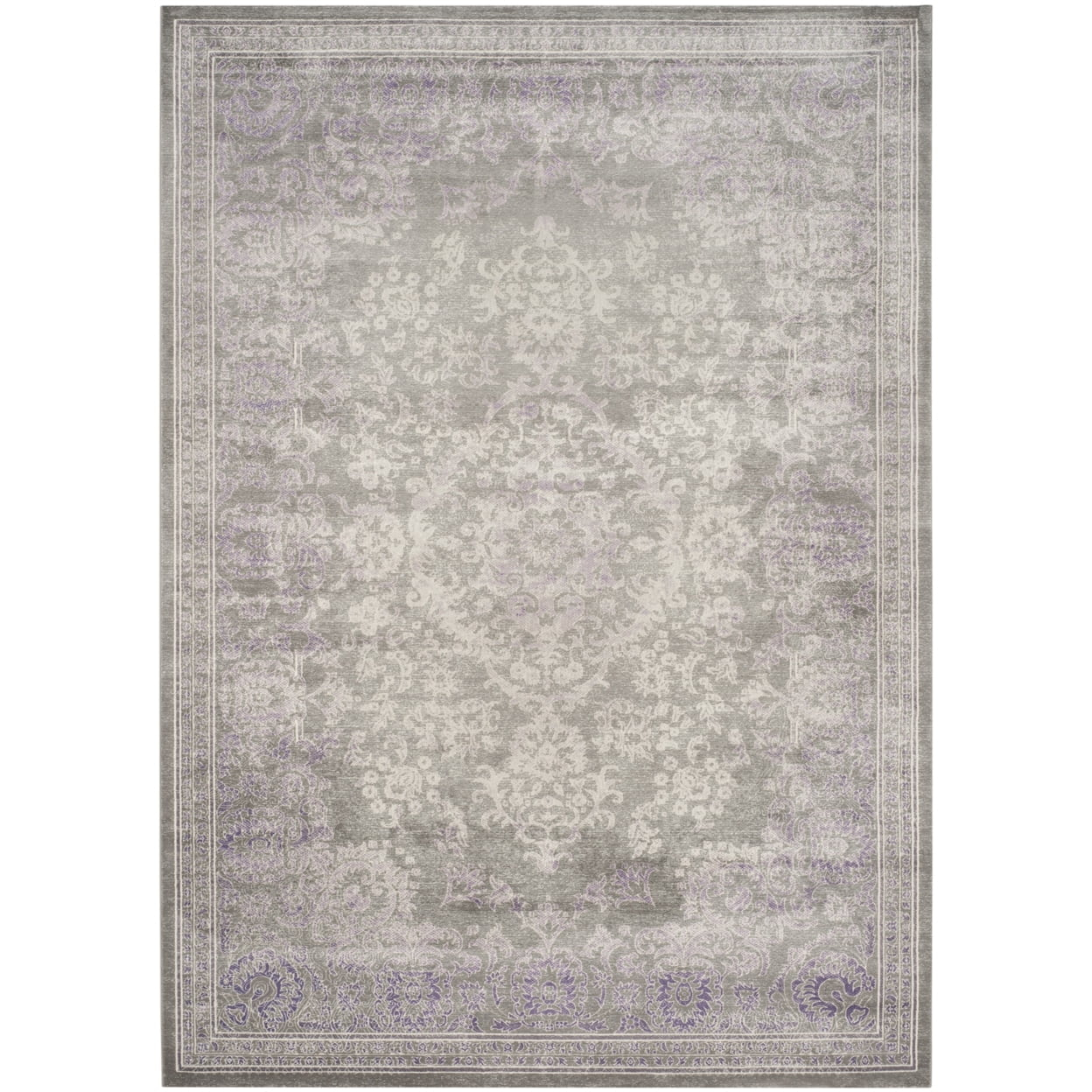 Passion PAS402 Power Loomed Area Rug - Grey/Lavender - 8'x11' - Safavieh.