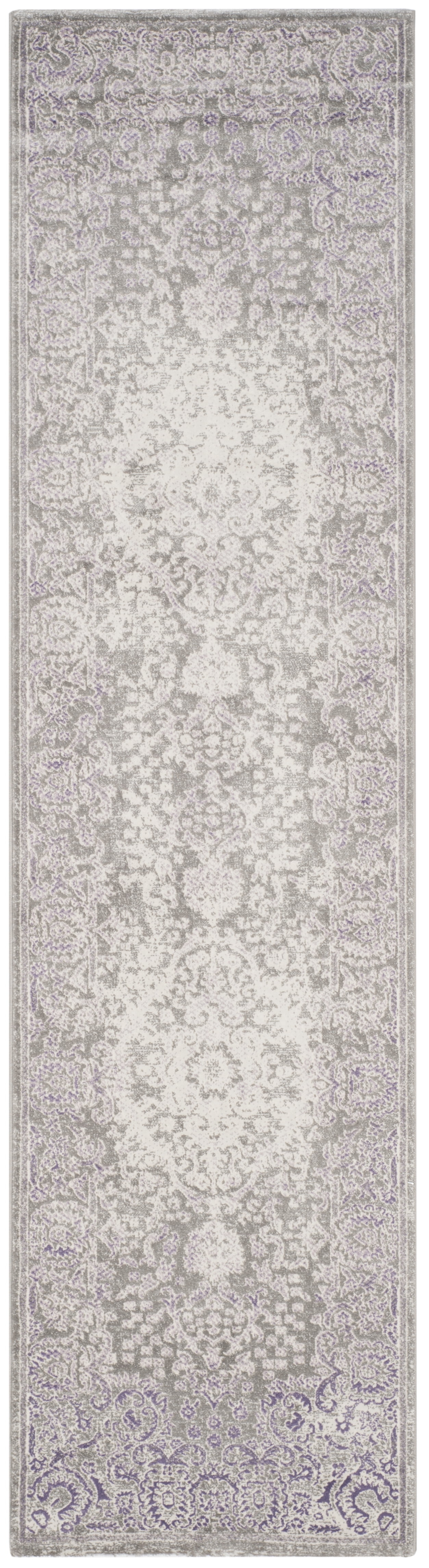 Passion PAS402 Power Loomed Runner Rug - Grey/Lavender - 2'2"x10' - Safavieh.