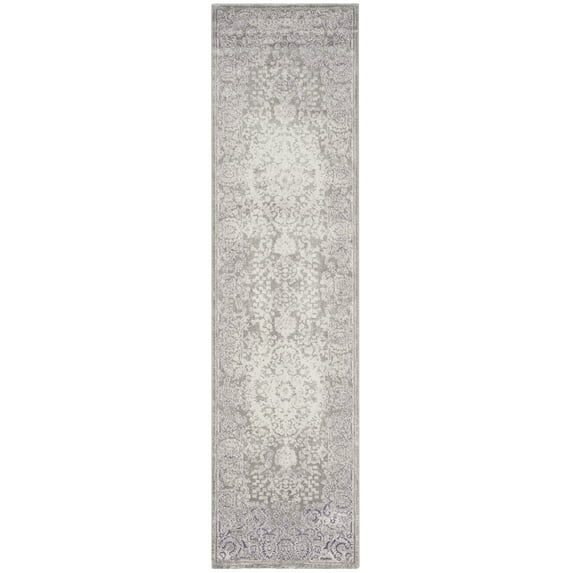 Passion PAS402 Power Loomed Runner Rug - Grey/Lavender - 2'2"x10' - Safavieh.