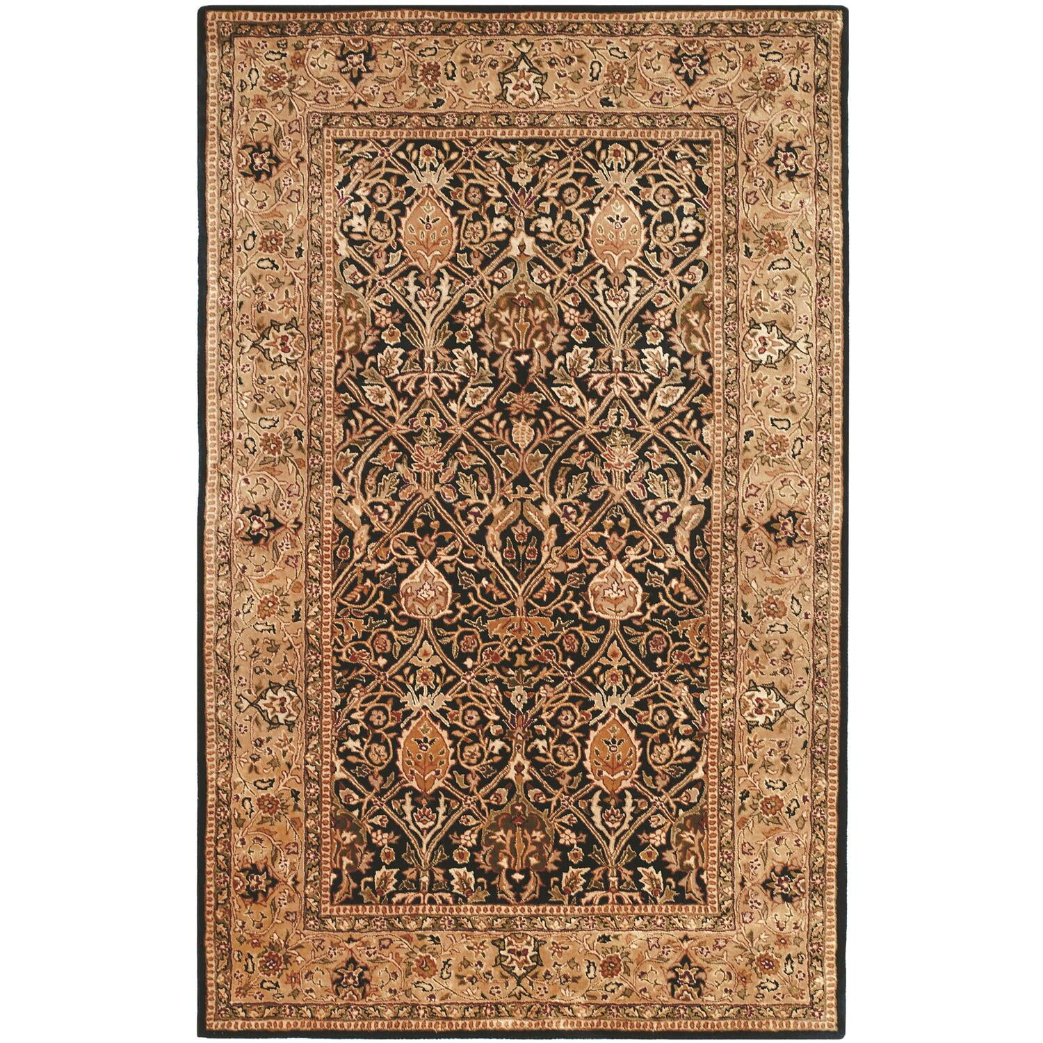 SAFAVIEH Persian Legend Amy Floral Bordered Wool Area Rug, Blue/Gold, 5' x 8'