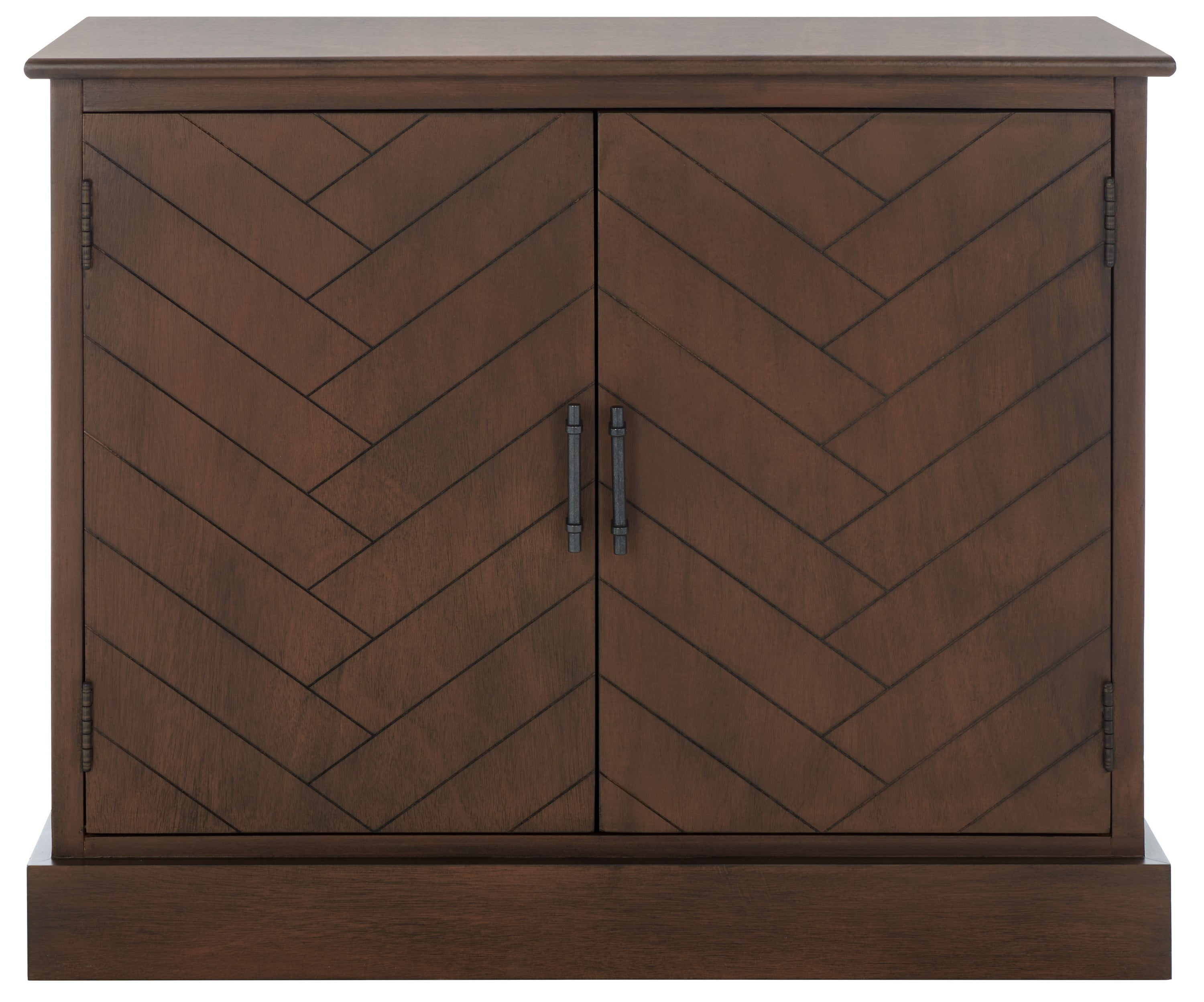SAFAVIEH Peyton Contemporary Brown Wood Storage Rectangle Console Table (31.5 in. W x 13.4 in. D x 26 in. H)