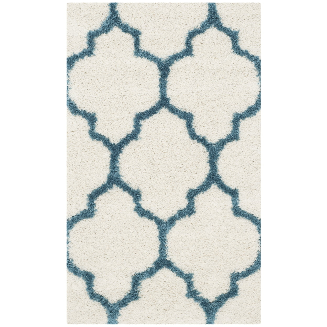 Shag Kids SGK566 Power Loomed Indoor Accent Rug - Ivory/Blue - 3'x5' - Safavieh.