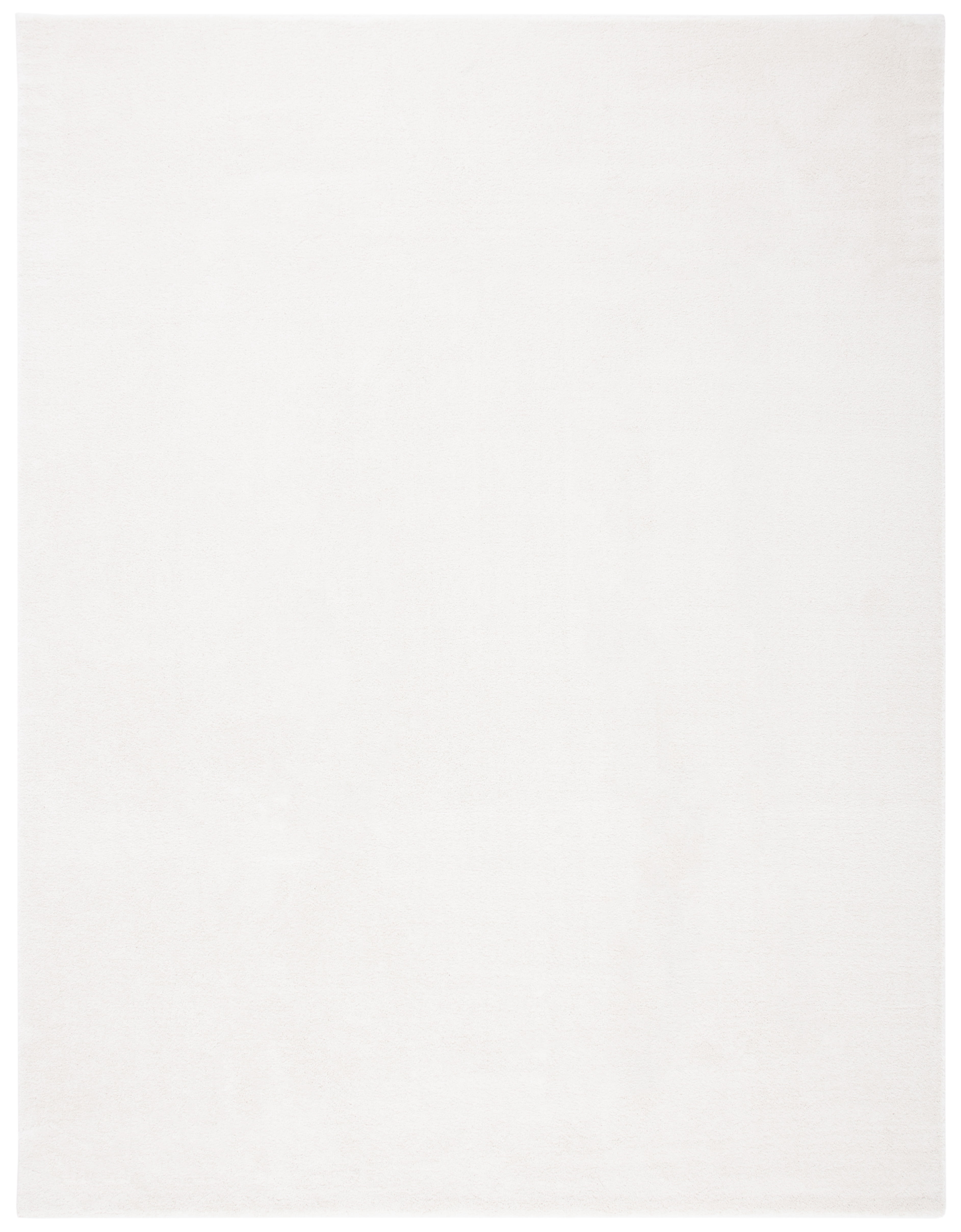 SAFAVIEH Plain and Solid Carleen Solid Plush Area Rug, Ivory, 4'5" x 6'5"