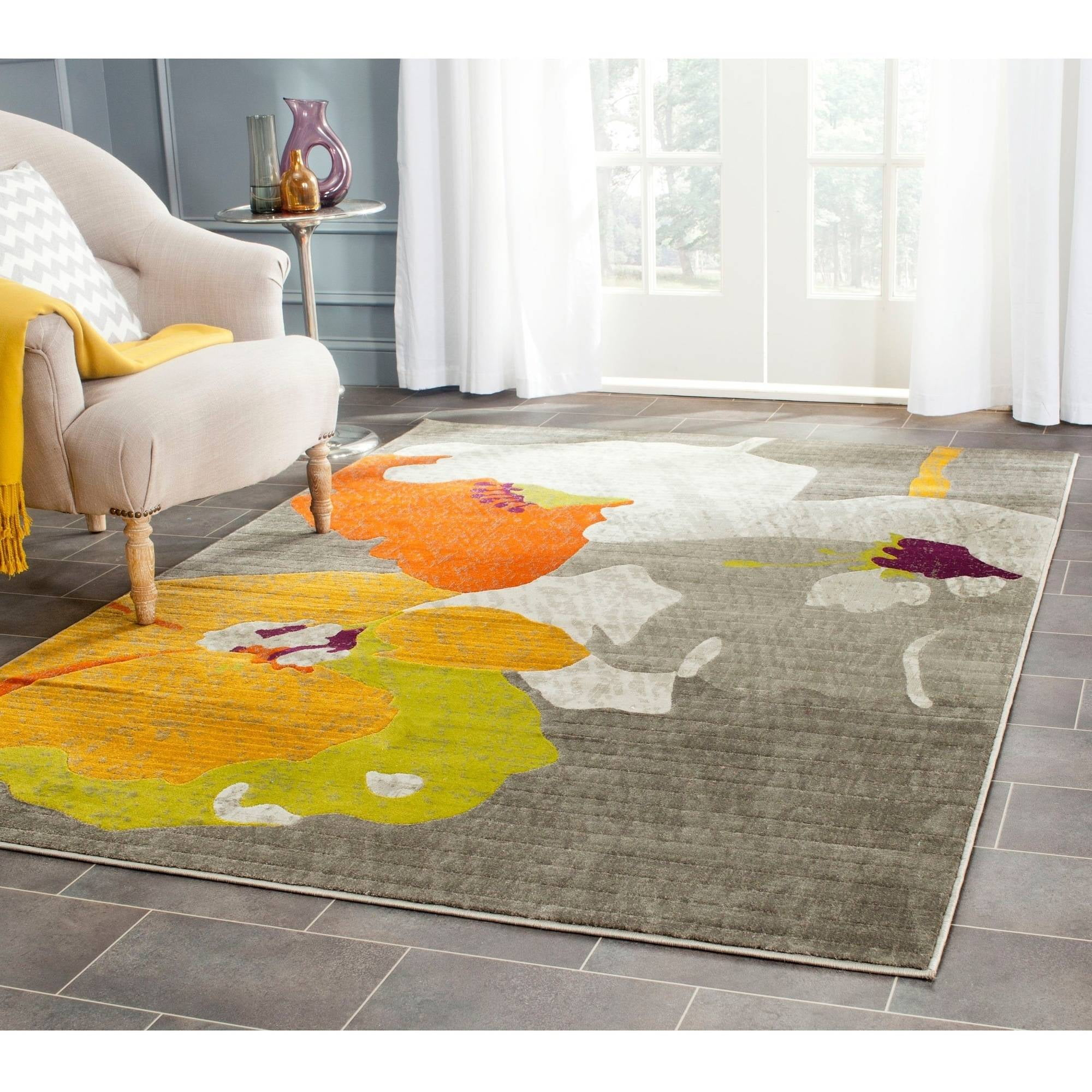 SAFAVIEH Porcello PRL7731D Dark Grey / Ivory Rug