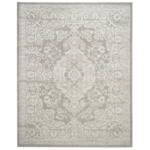 SAFAVIEH Princeton Weldon Floral Bordered Area Rug, Grey/Beige, 9' x 12'