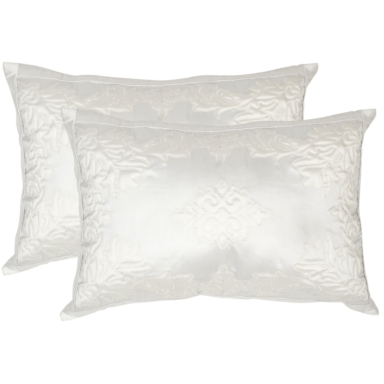 Embroidered Feather Throw Pillow (Set of 2)
