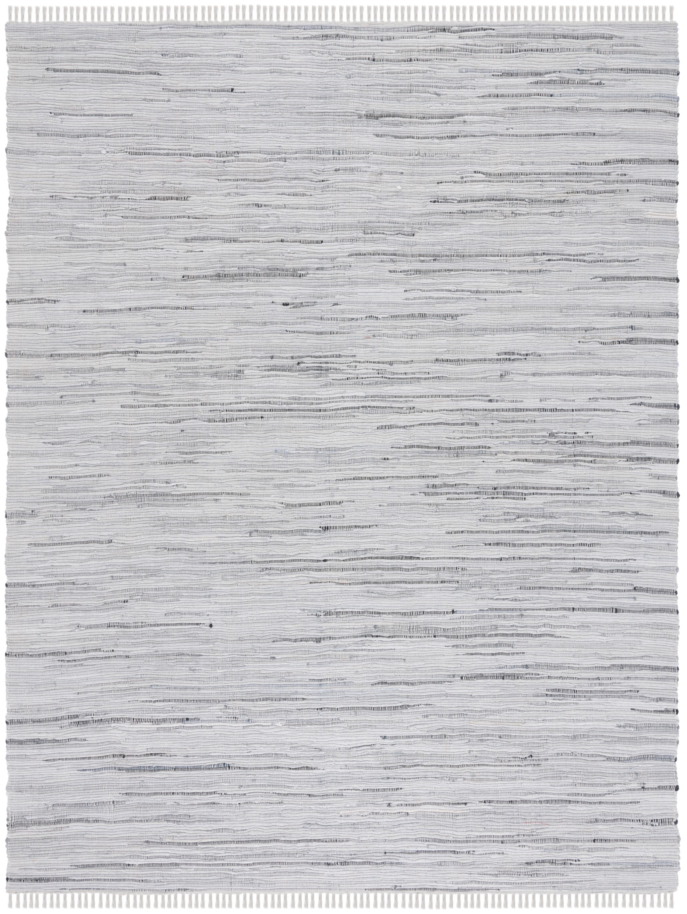 SAFAVIEH Rag Robynne Striped Cotton Area Rug, Grey, 10' x 14'