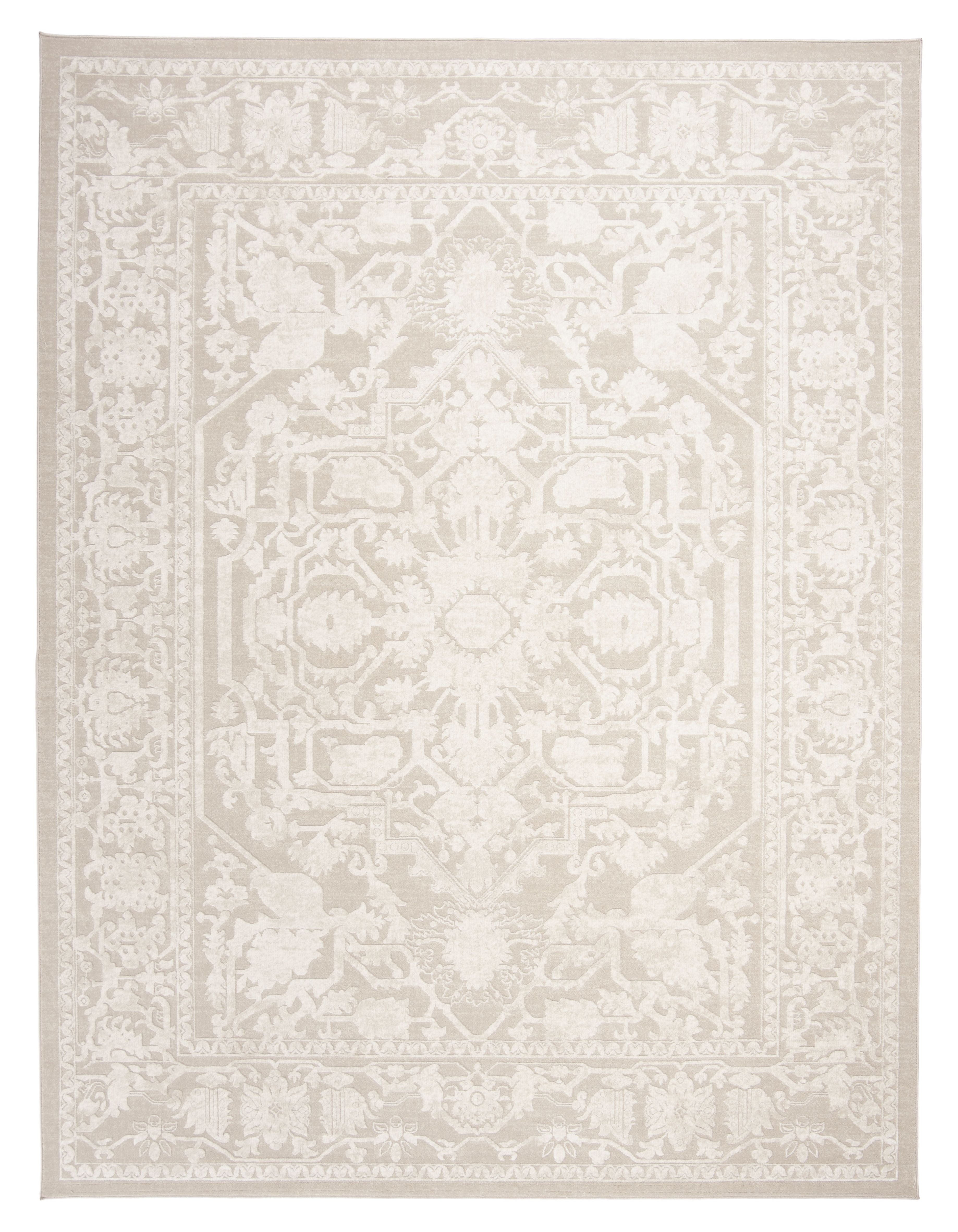 SAFAVIEH Reflection Christy Floral Bordered Area Rug, Cream/Ivory, 9' x 12'