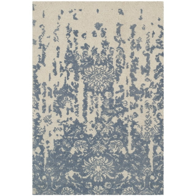Restoration Vintage RVT104 Hand Tufted Indoor Accent Rug - 2'x3' - Ivory/Blue - Safavieh