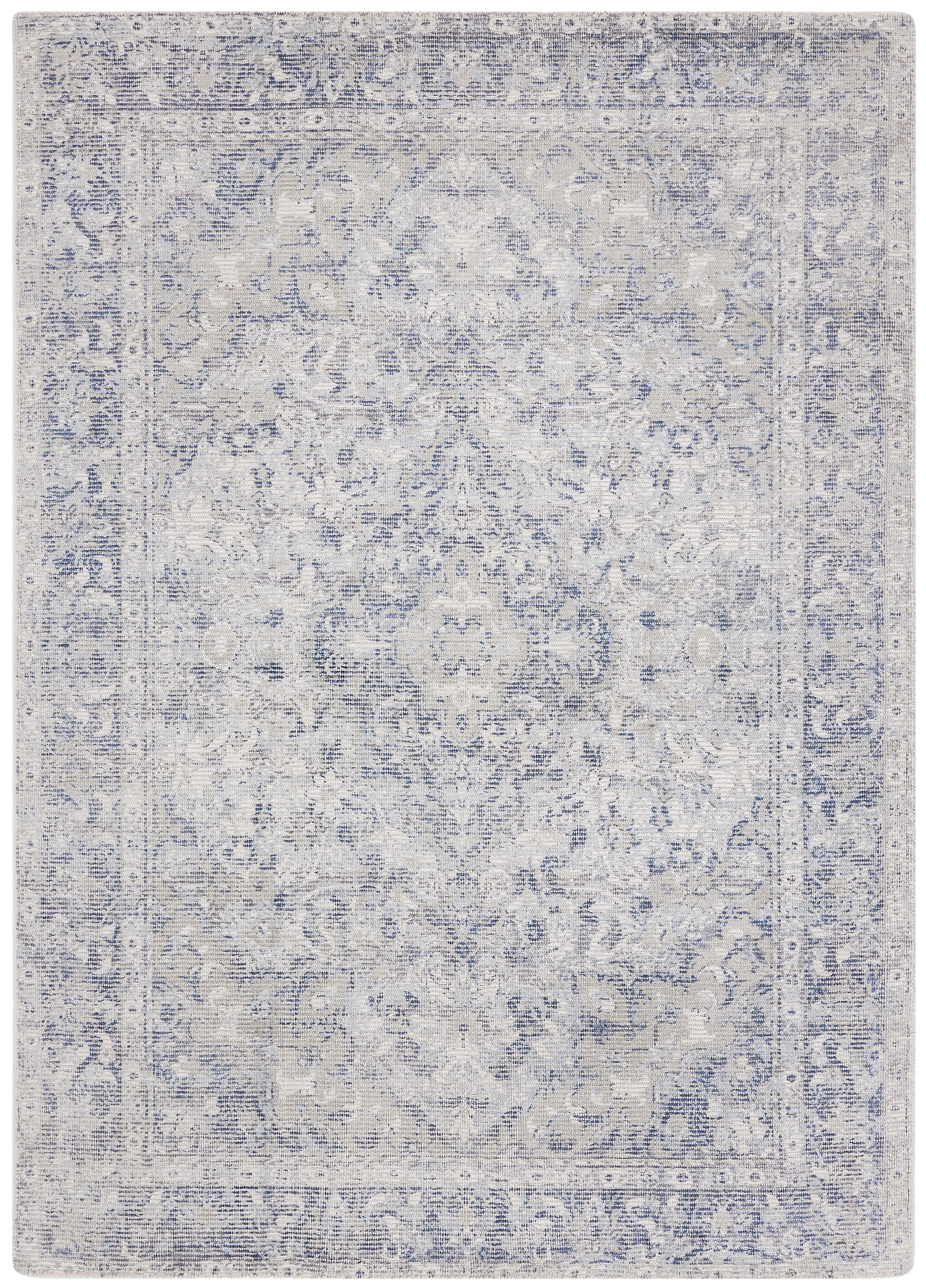 SAFAVIEH Restoration Vintage Fletcher Medallion Area Rug, Ivory/Blue, 3' x 5'