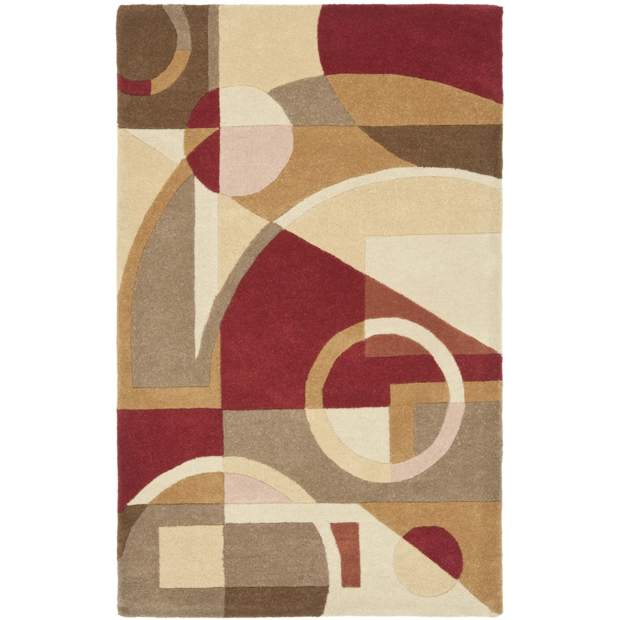 SAFAVIEH Rodeo Drive Clarissa Abstract Geometric Wool Area Rug, Beige/Multi, 9'6" x 13'6"